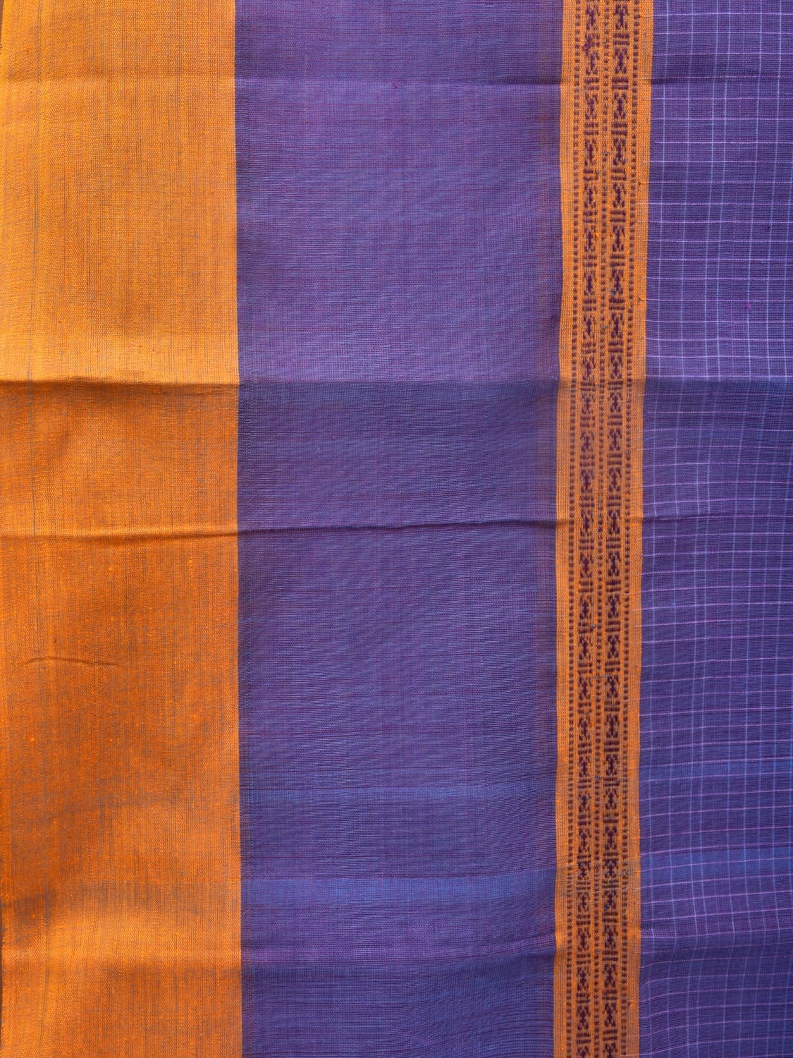 Lavender Narayanpet Cotton Handloom Saree with One Side Big Border Design No Blouse np0780