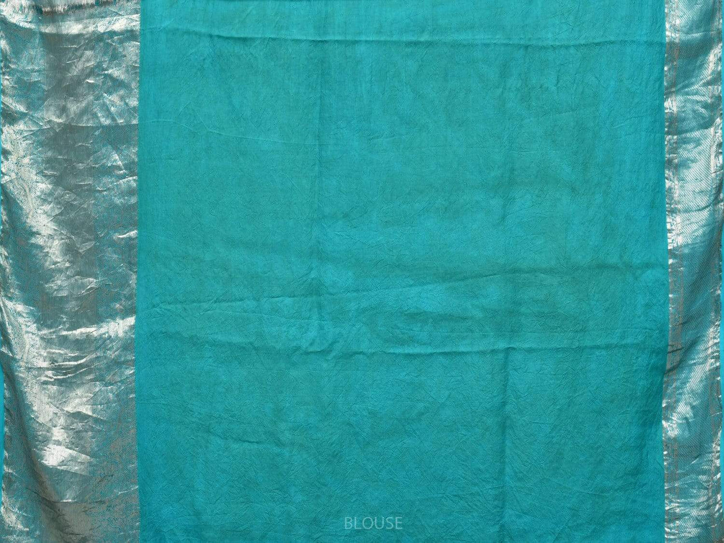 Light Blue Kalamkari Hand Painted Kanchipuram Silk Handloom Saree with Krishna and Cows Design KL0430