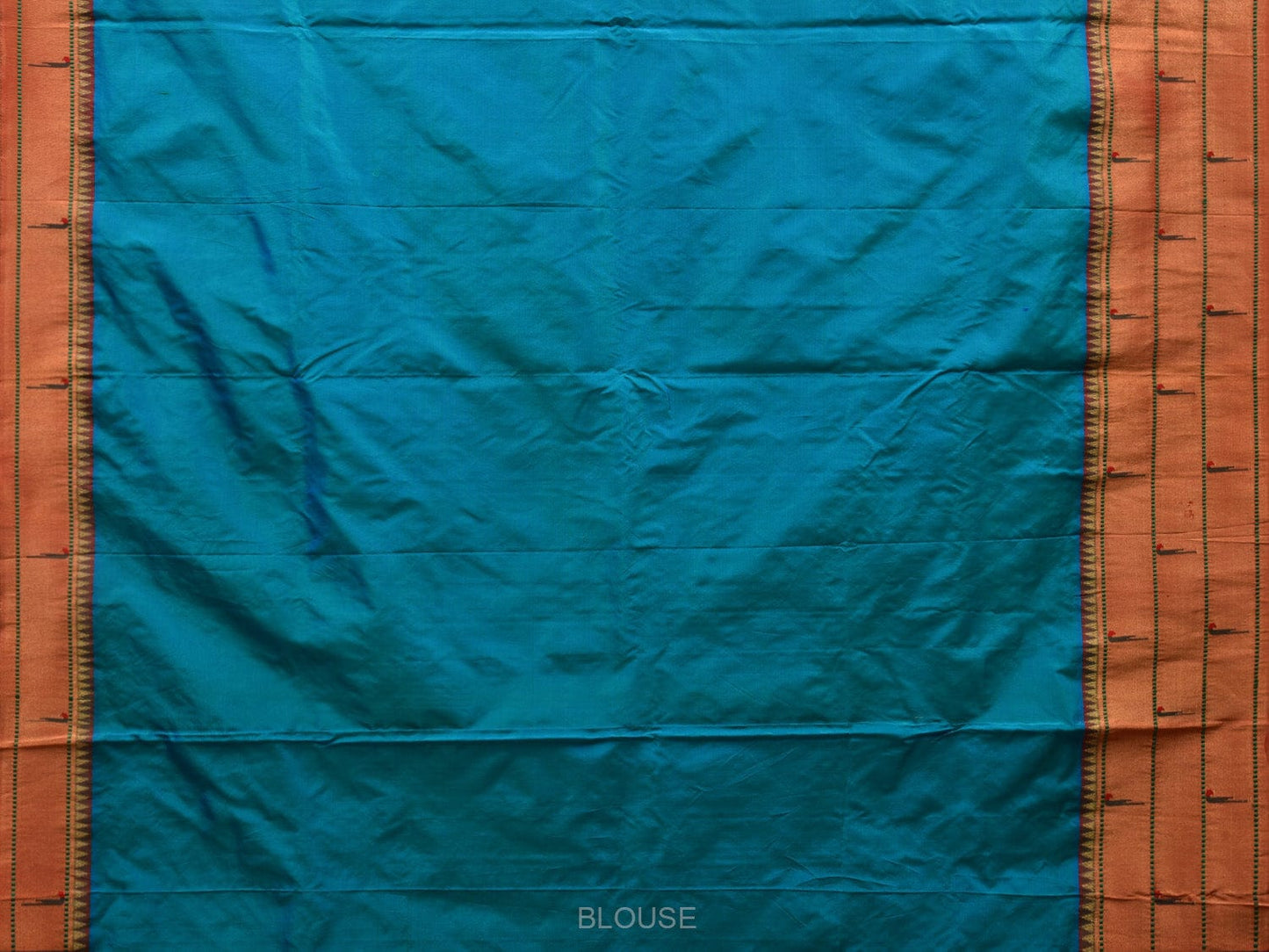 Light Blue Paithani Silk Handloom Saree with Triple Muniya Border Design p0445