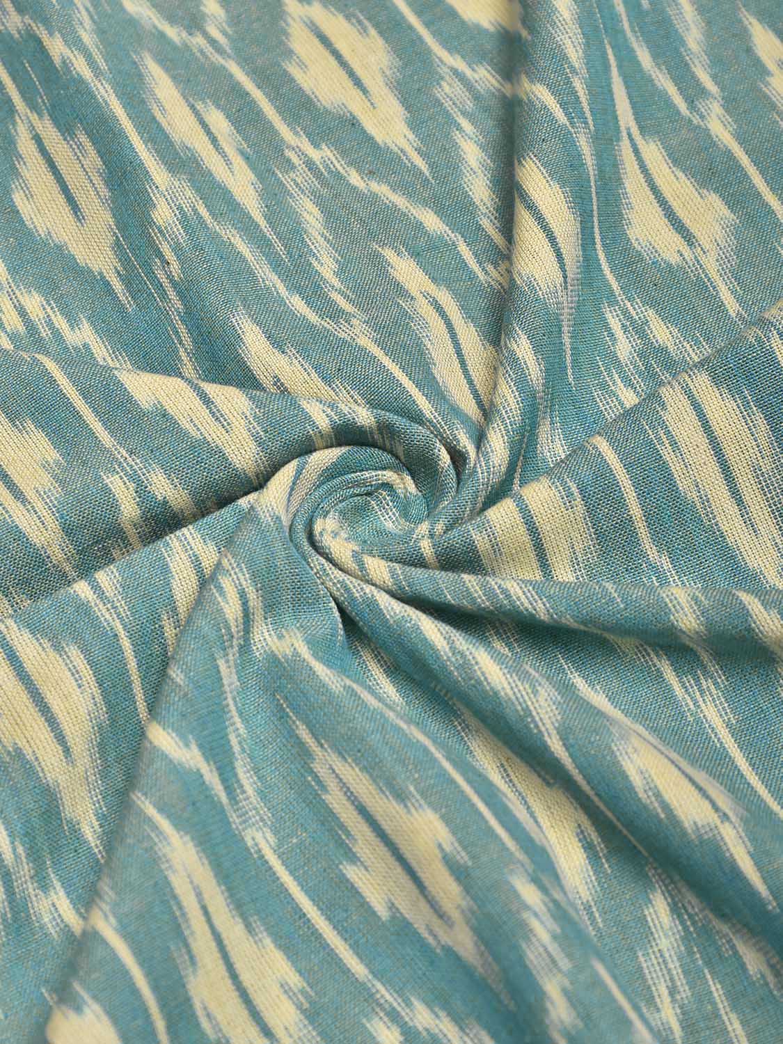 Light Blue Pochampally Ikat Cotton Handloom Blouse with Grill Design Length 1mt Width 44 Inches BL0166