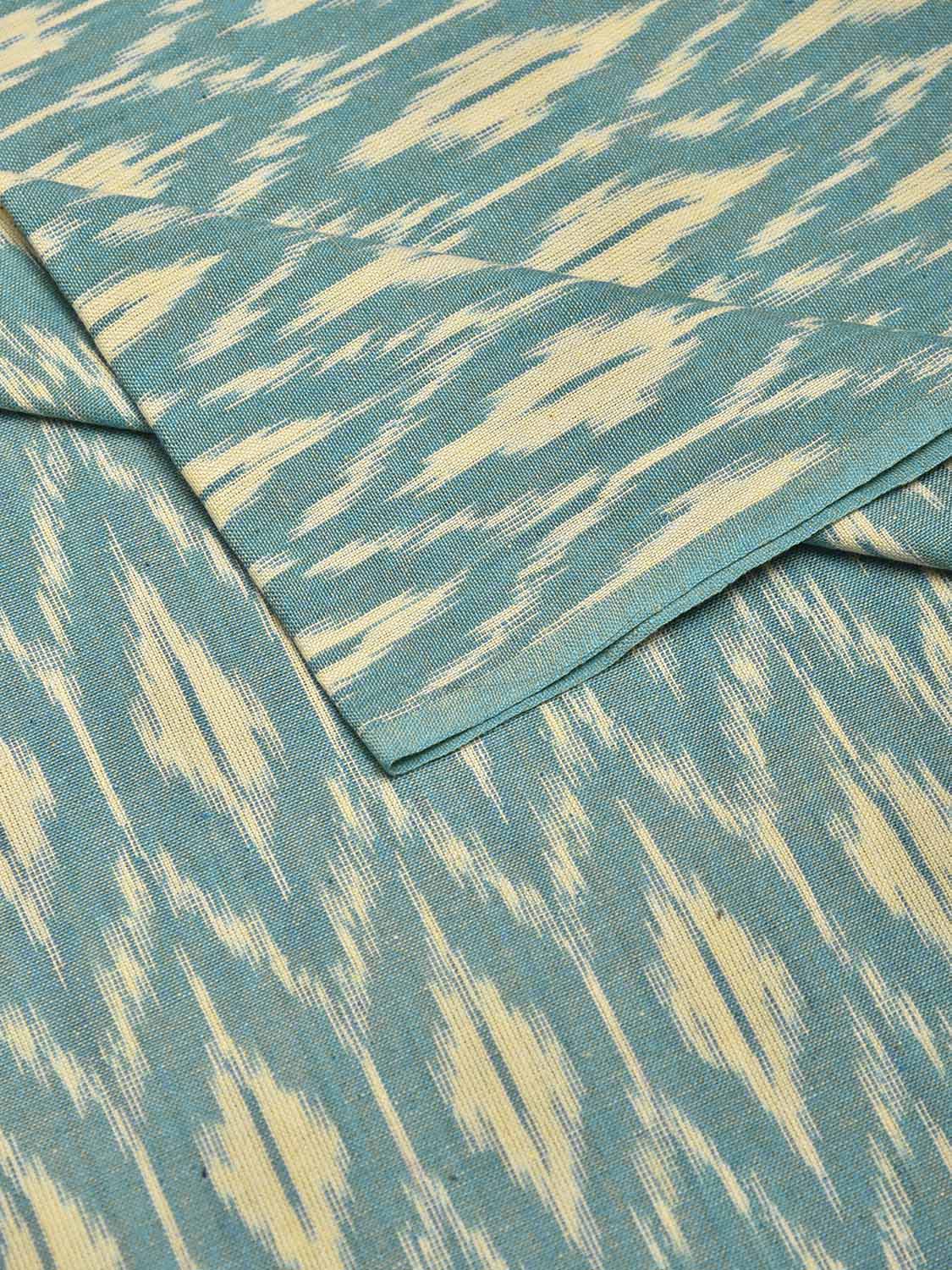 Light Blue Pochampally Ikat Cotton Handloom Blouse with Grill Design Length 1mt Width 44 Inches BL0166