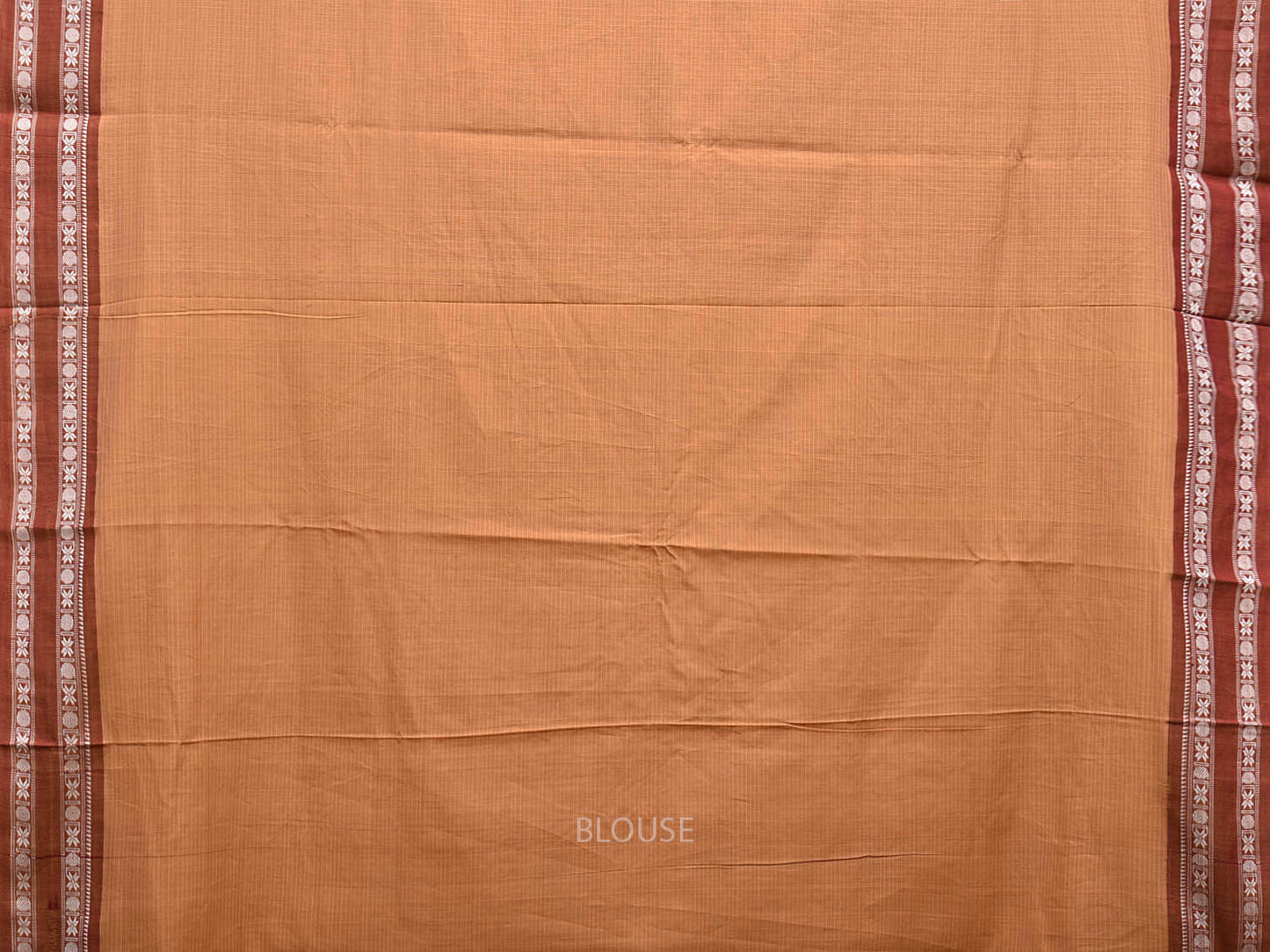 Light Brown and Red Narayanpet Cotton Handloom Saree with Kasuti Work Design o0588