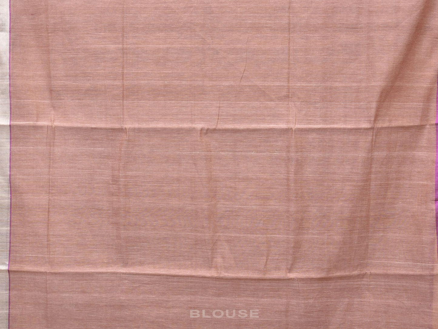 Light Brown Khadi Cotton Handloom Saree with One Side Big Temple Border Design kh0621