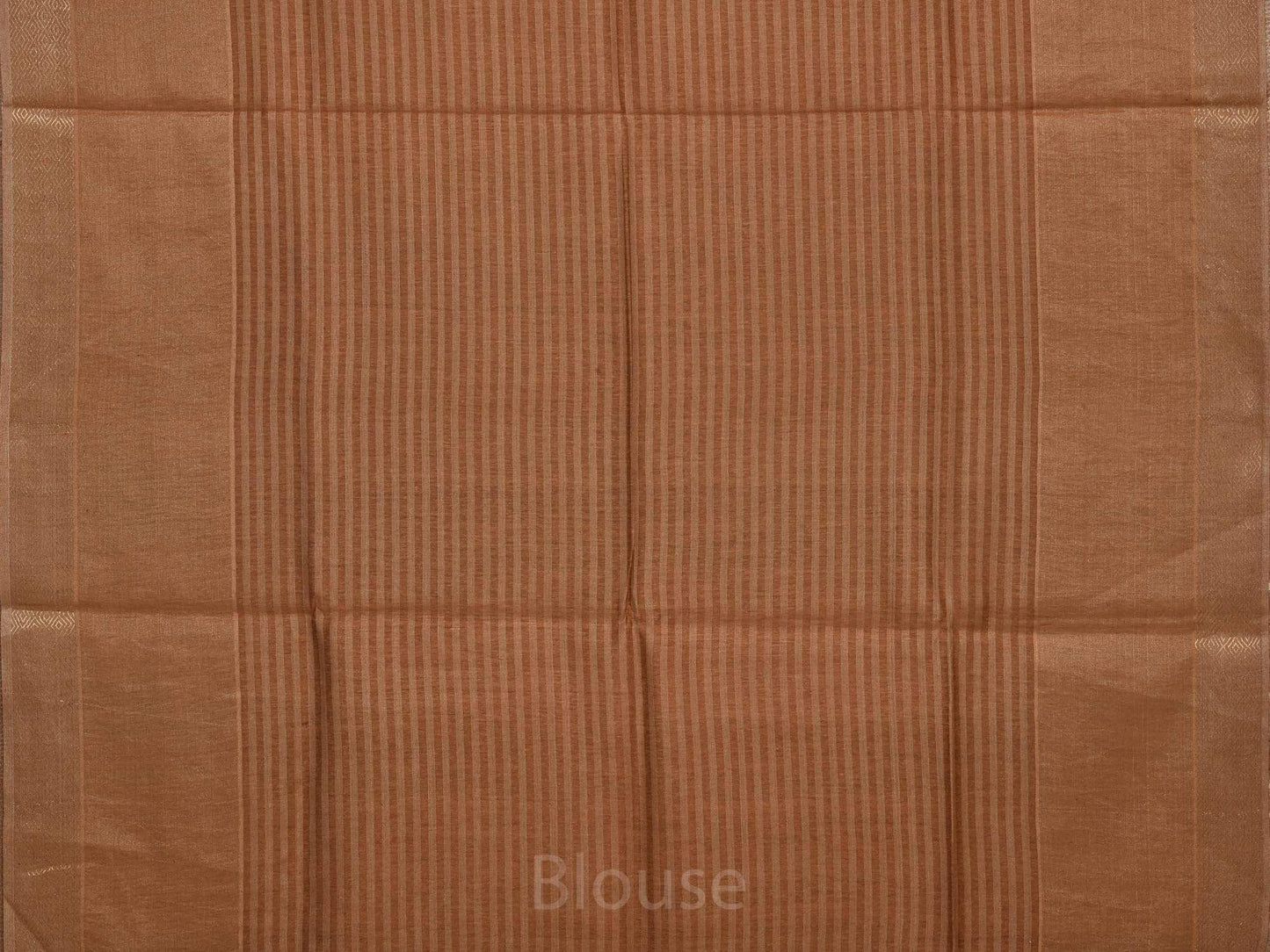 Light Brown Tussar Handloom Saree with Strips Design o0231