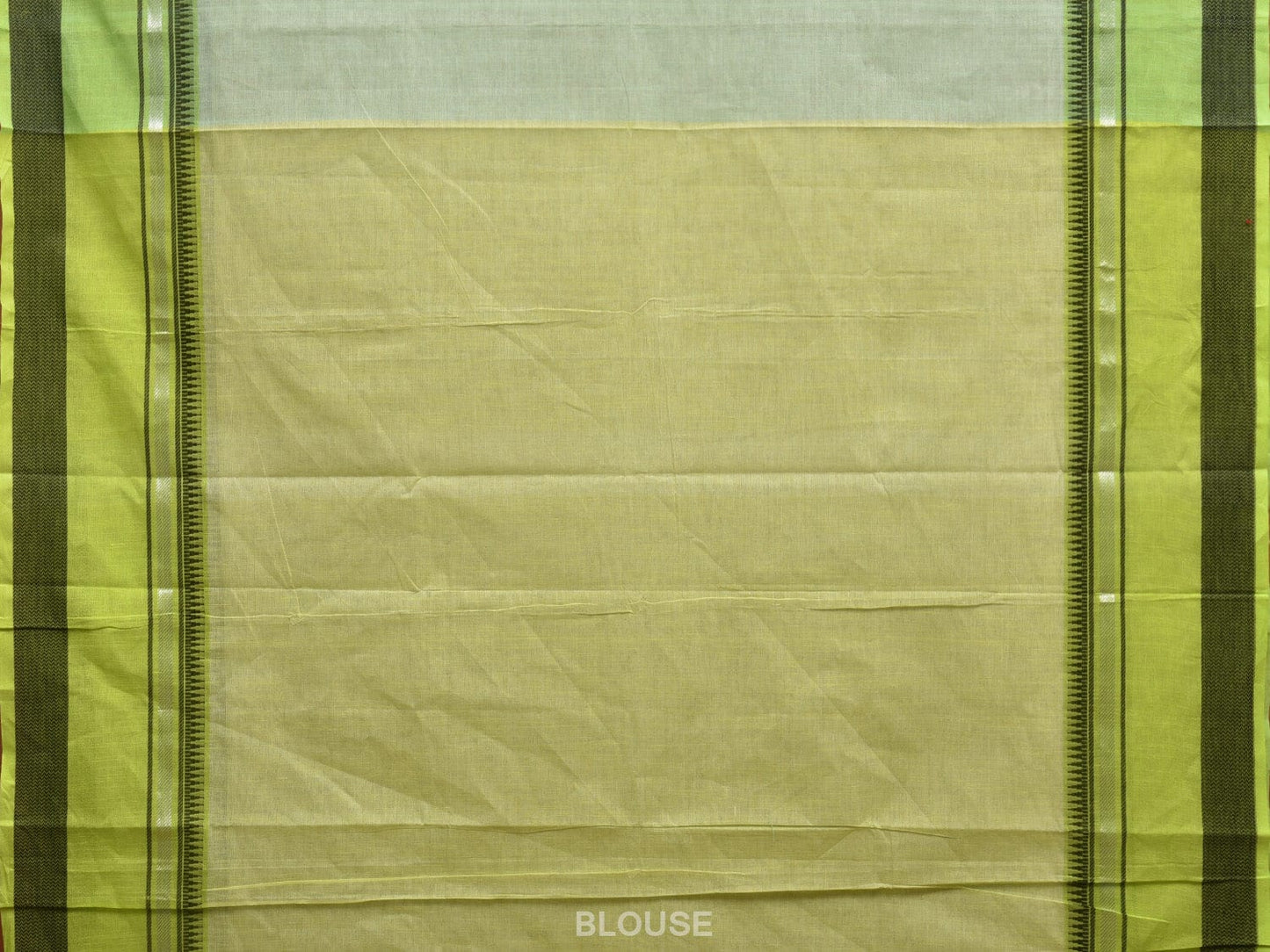 Light Green Kanchipuram Cotton Saree with Strips Pallu and Border Design k0530