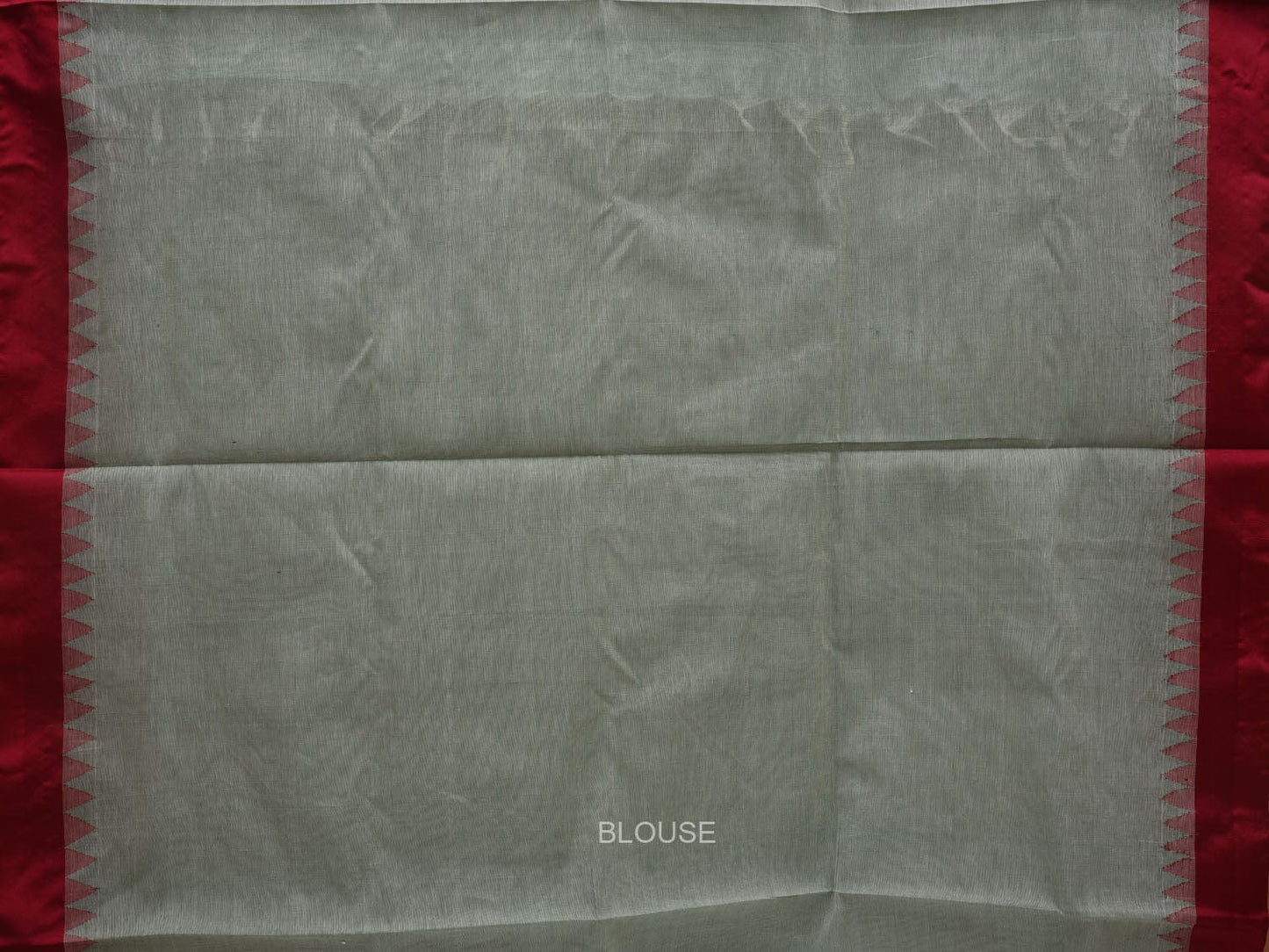 Light Green Khadi Cotton Handloom Plain Saree with Temple Border Design kh0589