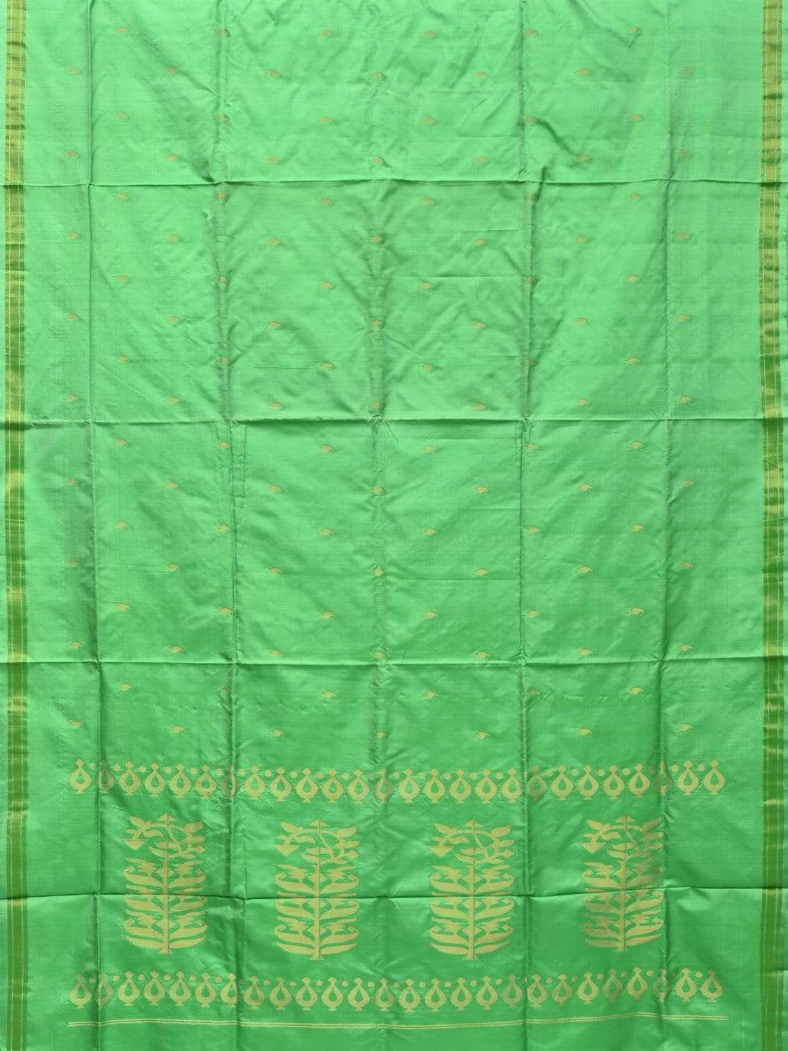 Light Green Uppada Silk Handloom Saree with Karpur Pallu Design u1712