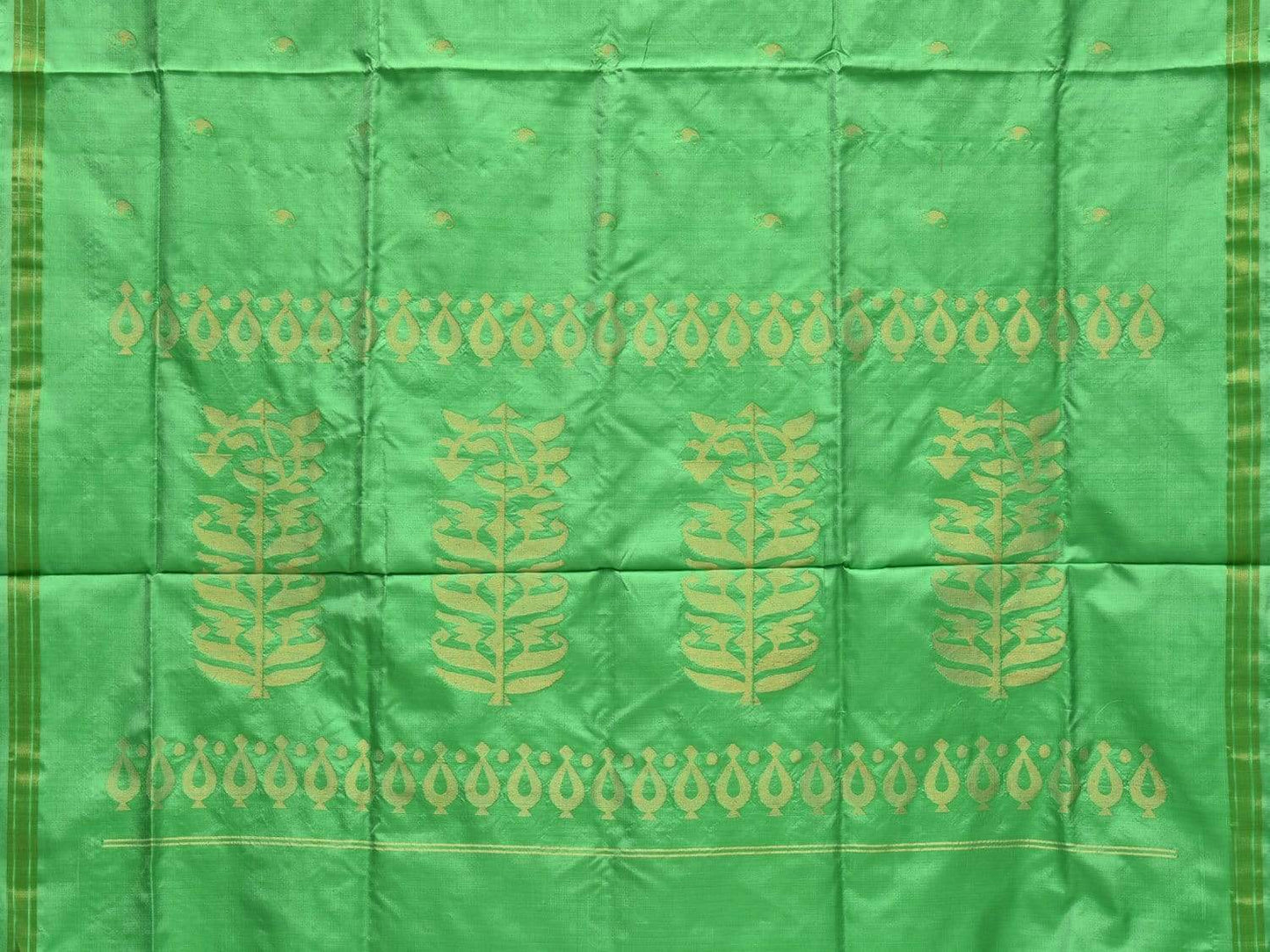 Light Green Uppada Silk Handloom Saree with Karpur Pallu Design u1712