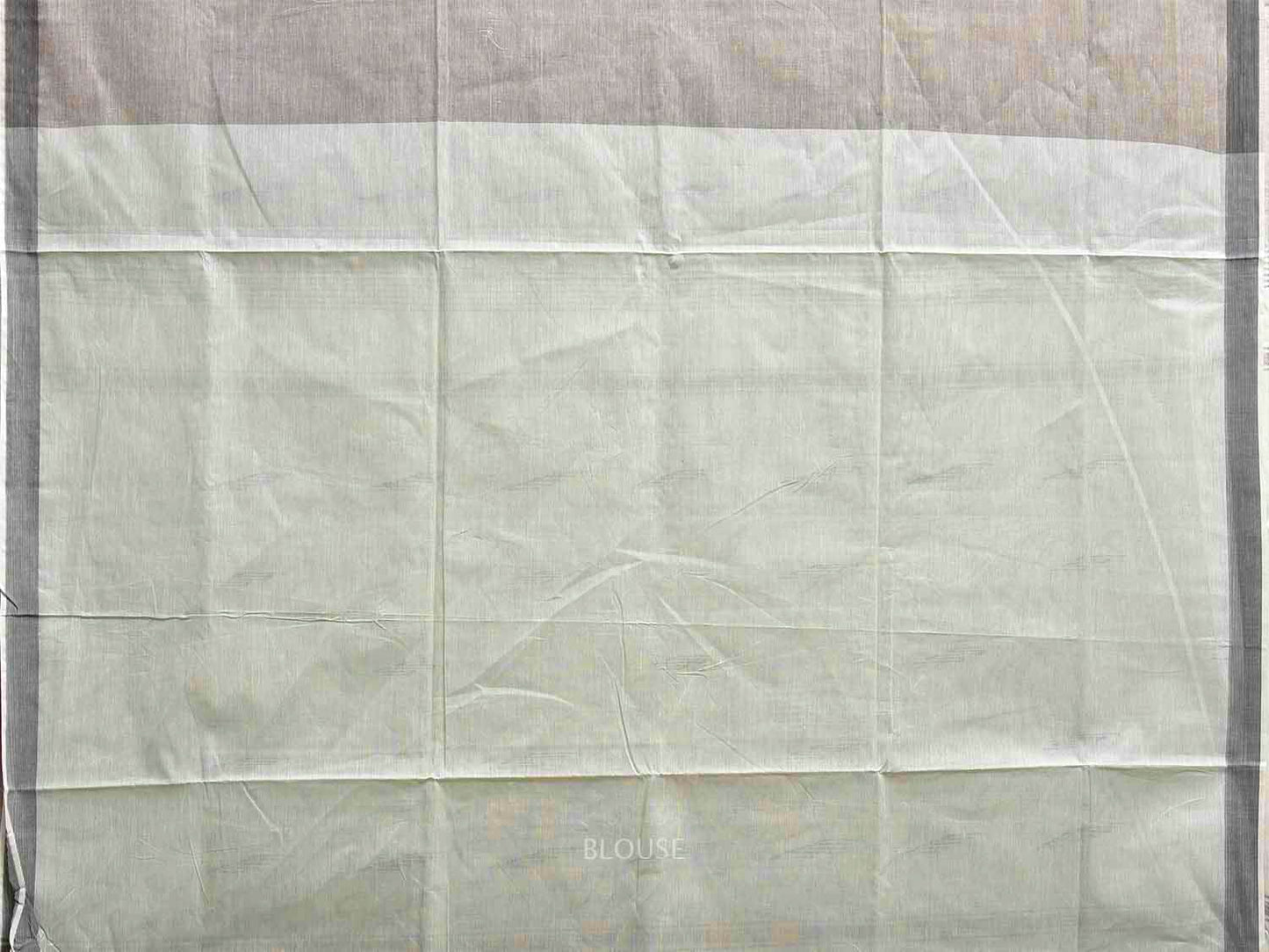 Light Grey and Sea Green Venkatagiri Cotton Saree with Pallu Buta Design v0123