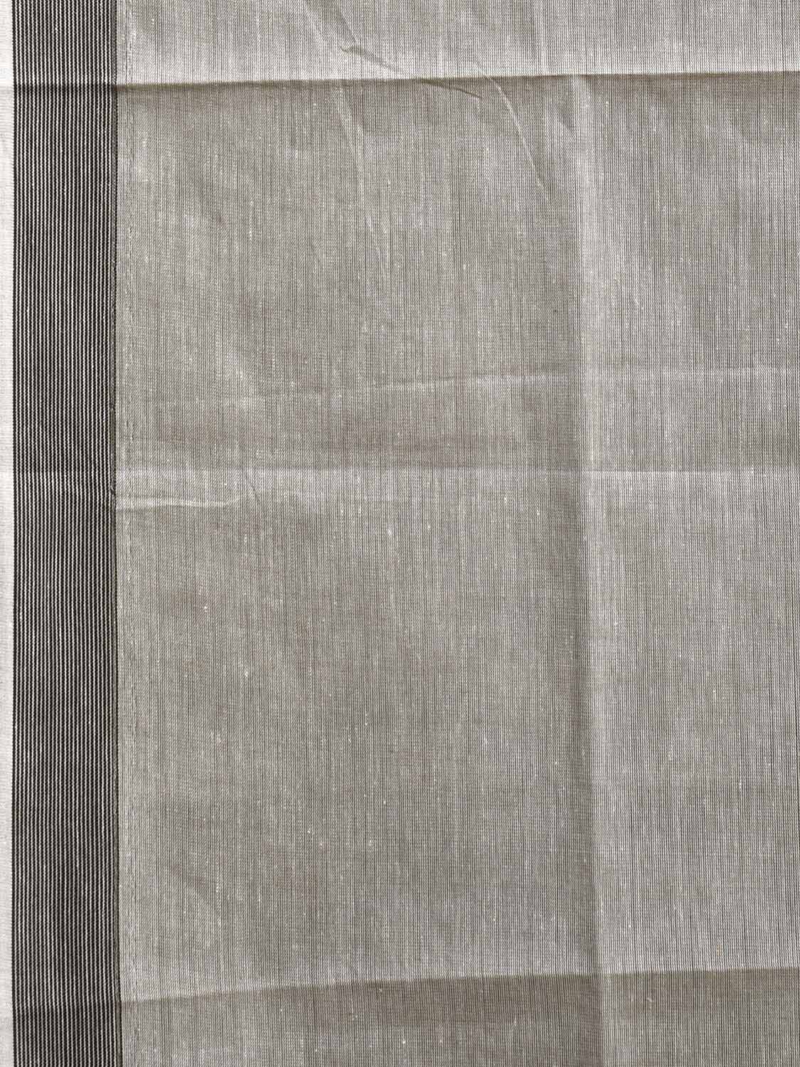 Light Grey and Sea Green Venkatagiri Cotton Saree with Pallu Buta Design v0123