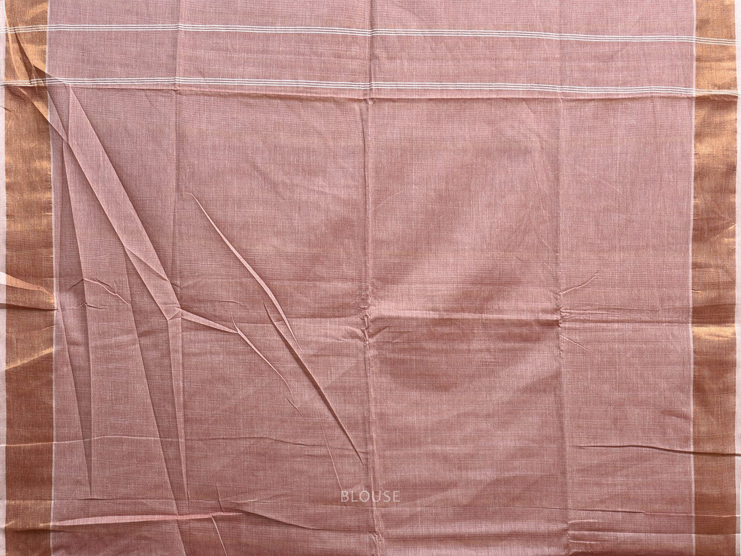 Light Peach Venkatagiri Cotton Saree with Stips Design v0104