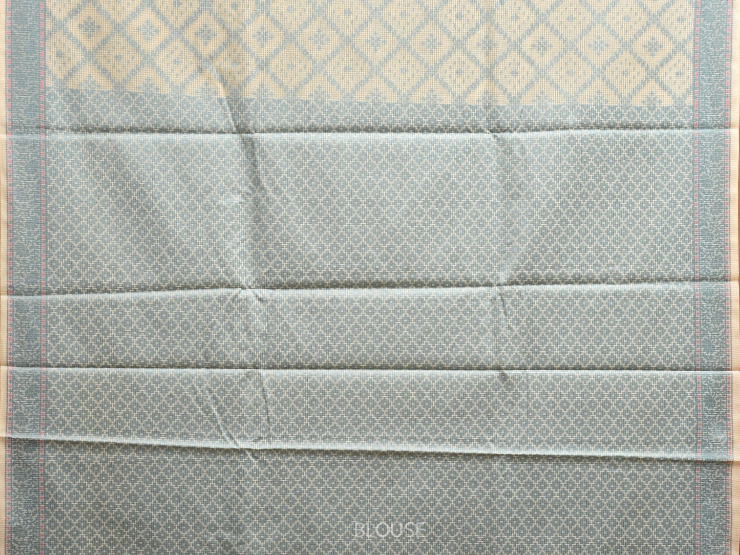 Light Yellow Dhakai Jamdani Cotton Viscose Saree with Grill and Floral Border Design dj0081