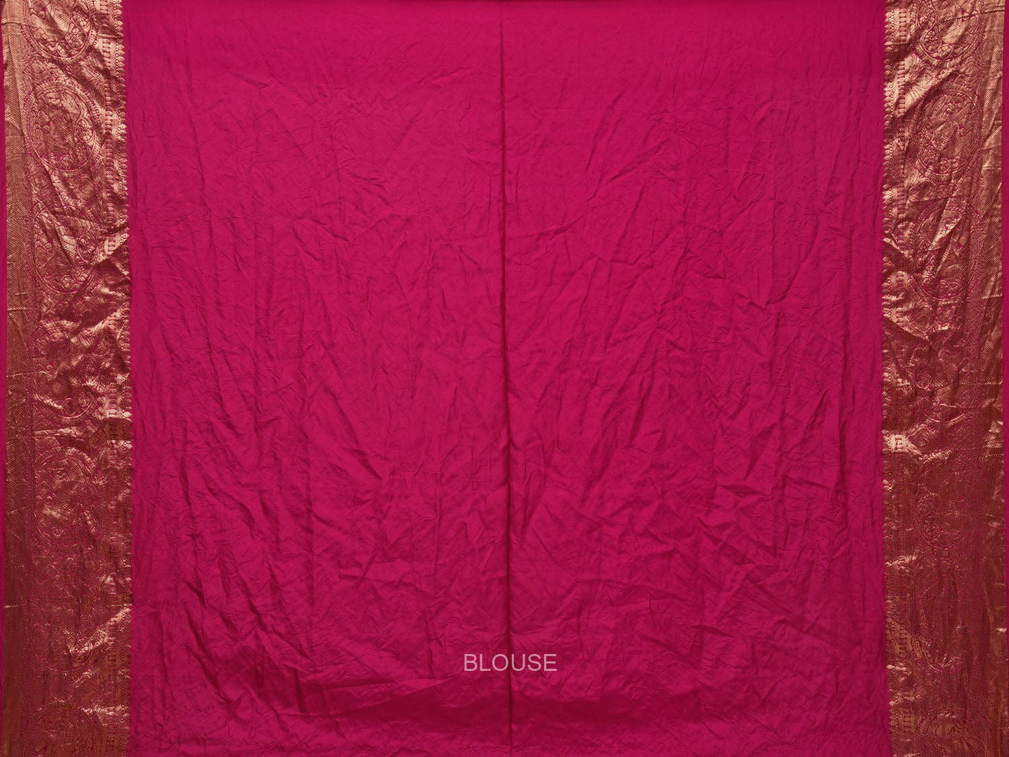 Magenta Bandhani Kanchipuram Silk Handloom Saree with Grill and Border Design bn0456