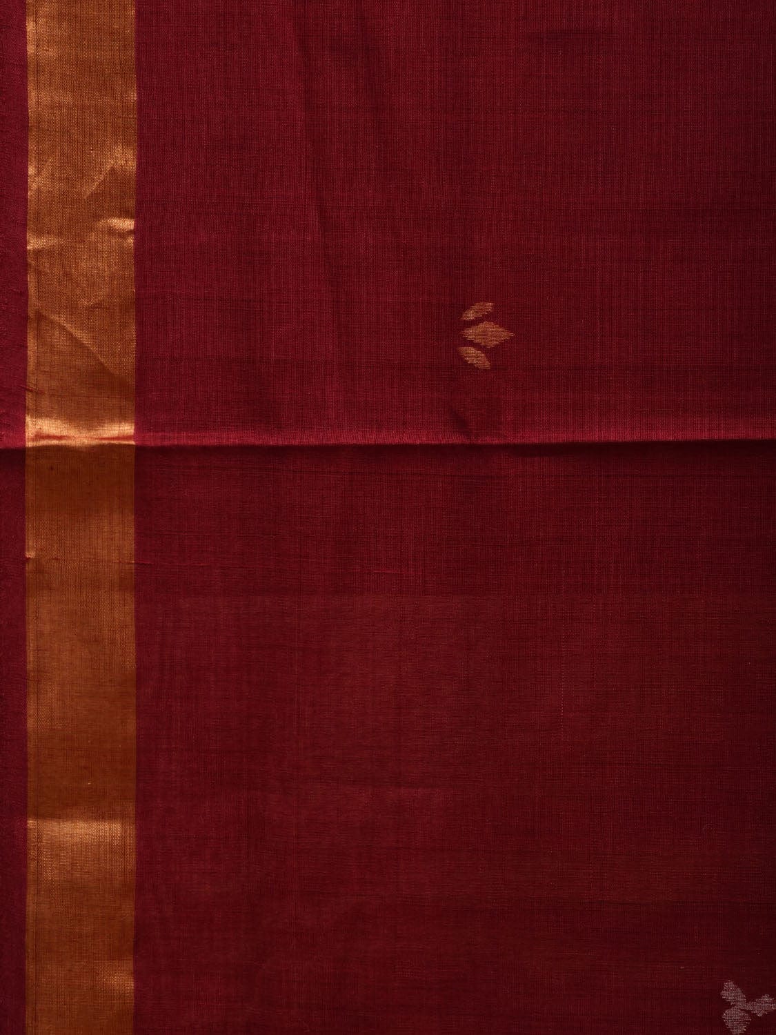 Maroon Khadi Cotton Handloom Saree with Pallu Design kh0547