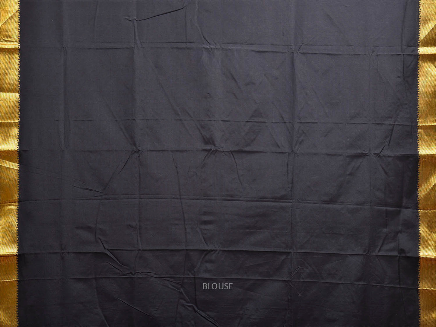 Black Mangalgiri Cotton Viscose Plain Saree with Strips Pallu Design mn0128