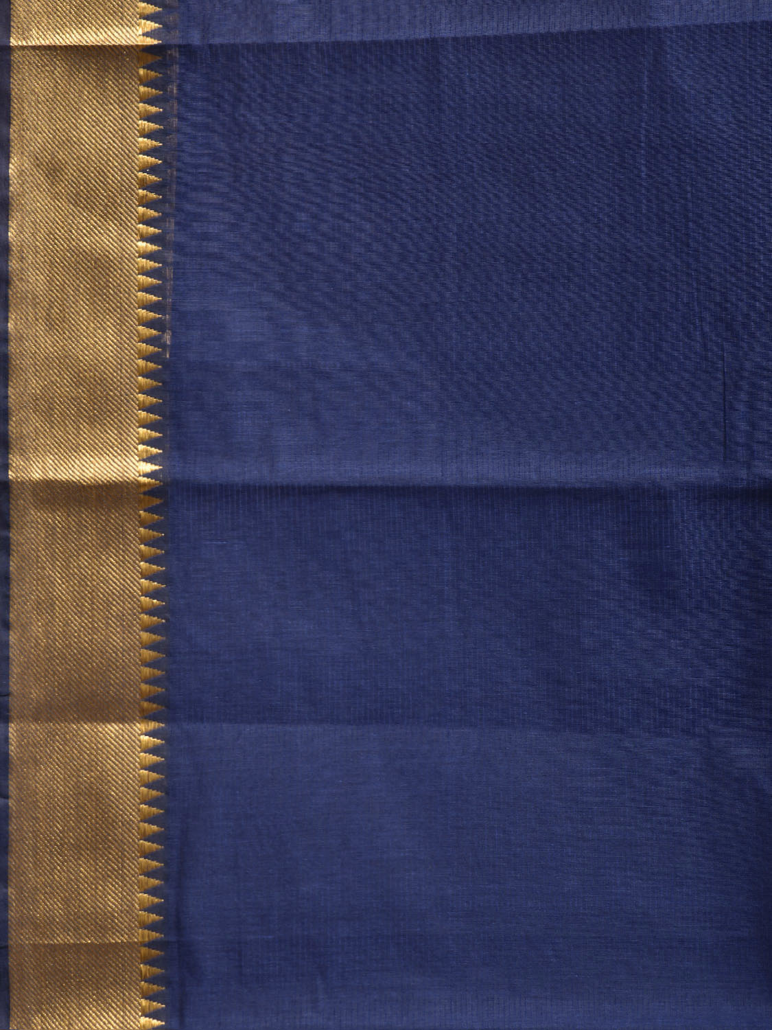 Dark Blue Mangalgiri Cotton Handloom Saree with Strips Design No Blouse mn0134