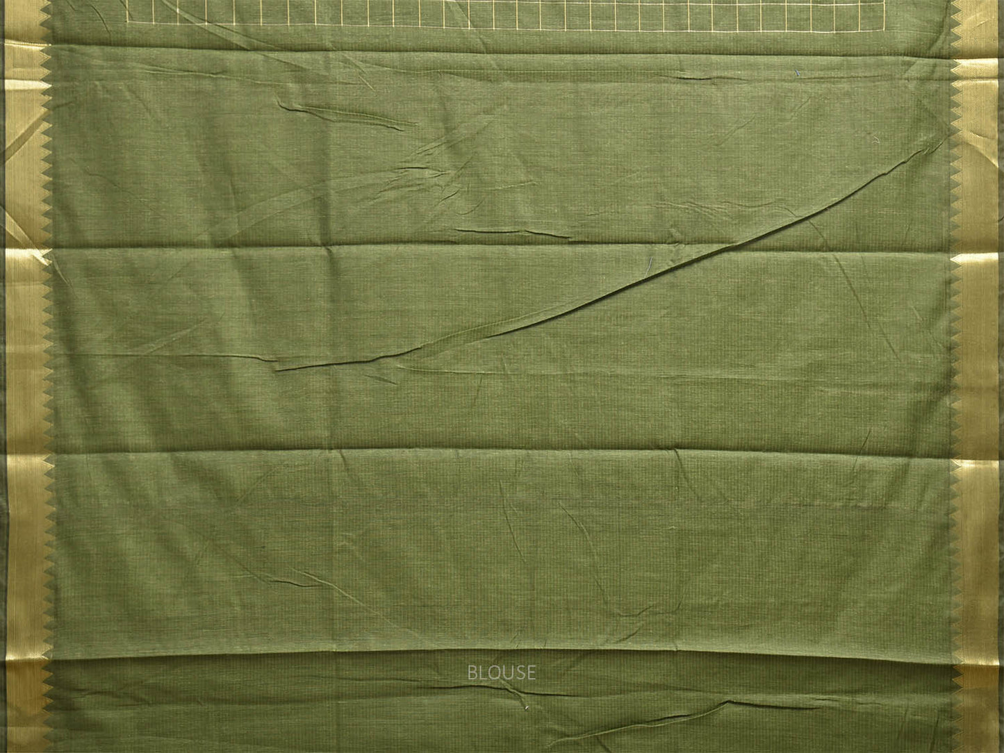 Green Mangalgiri Cotton Viscose Saree with Big Checks Design mn0144