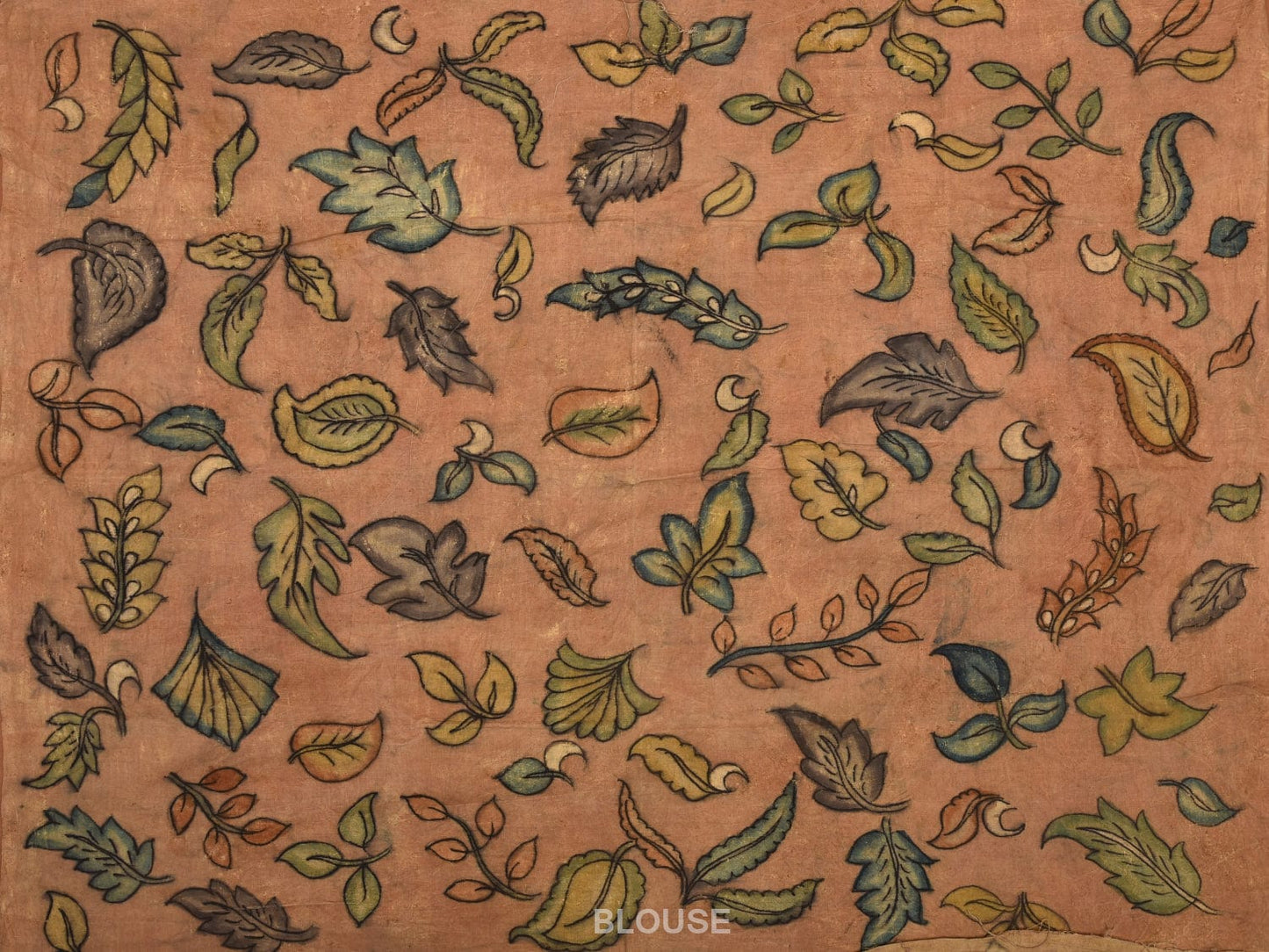 Multicolor Kalamkari Hand Painted Cotton Handloom Saree with Zari Checks Design KL0782