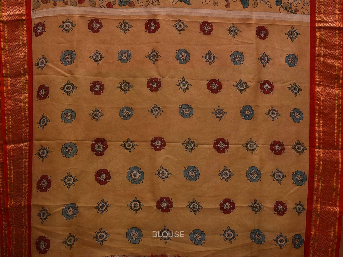 Multicolor Kalamkari Hand Painted Paithani Silk Handloom Saree with Krishna Story Design KL0691