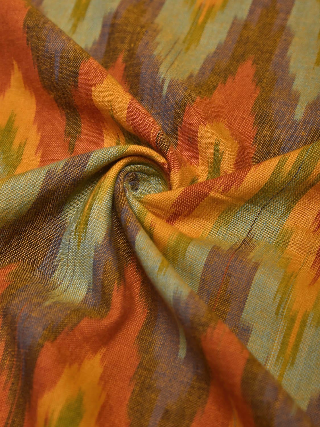 Multicolor Pochampally Ikat Cotton Handloom Blouse with Zig-Zag Design Length 1mt Width 44 Inches BL0165