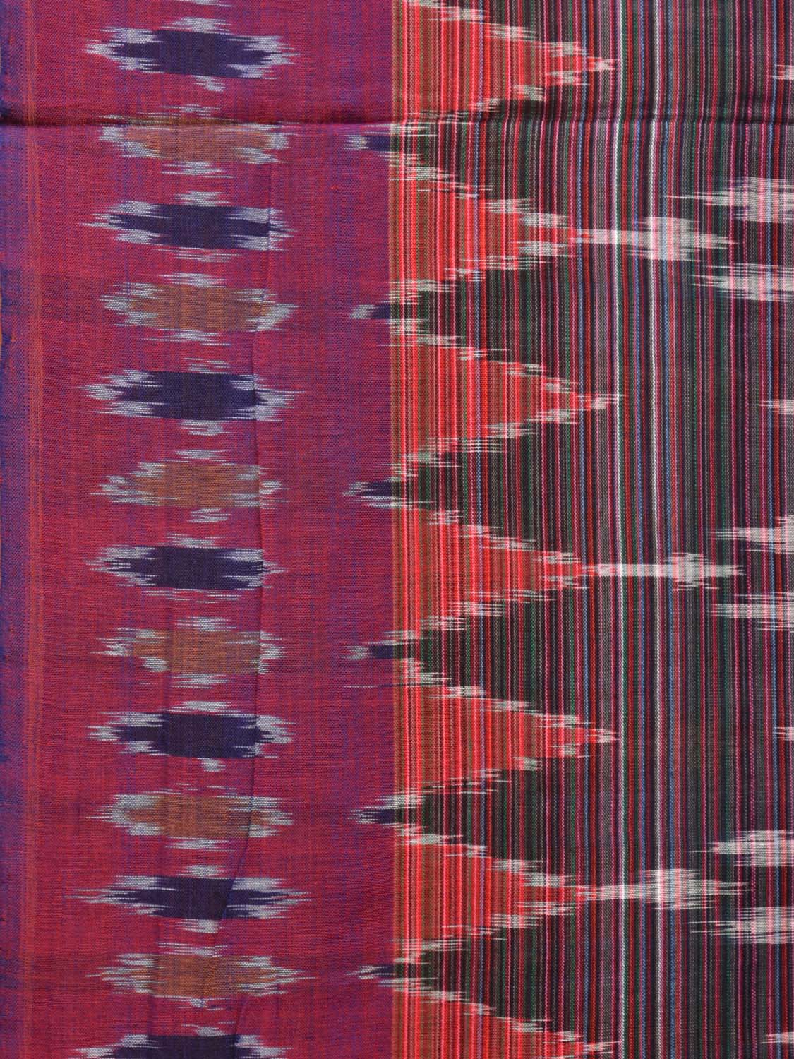 Multicolor Pochampally Ikat Cotton Handloom Saree with Grill Design No Blouse i0799