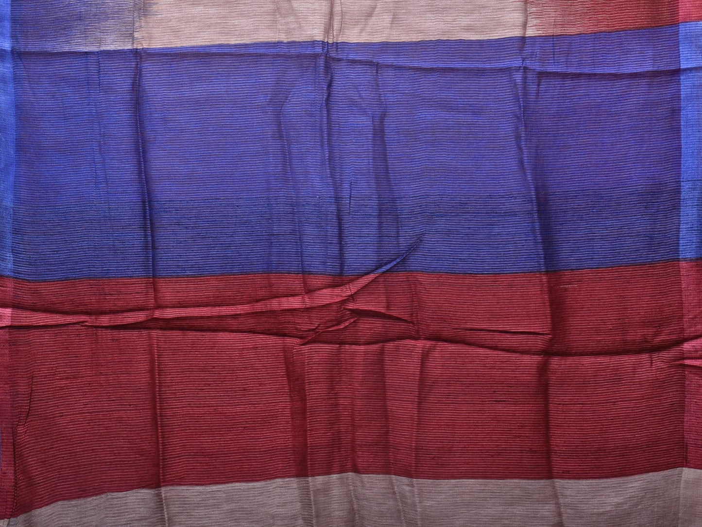Multicolor Tussar Silk Handloom Saree with Contrast Border and Pallu Design o0434