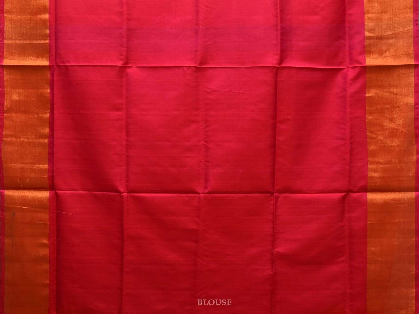 Mustard and Pink Uppada Silk Handloom Plain Saree with Contrast Pallu Design u1757