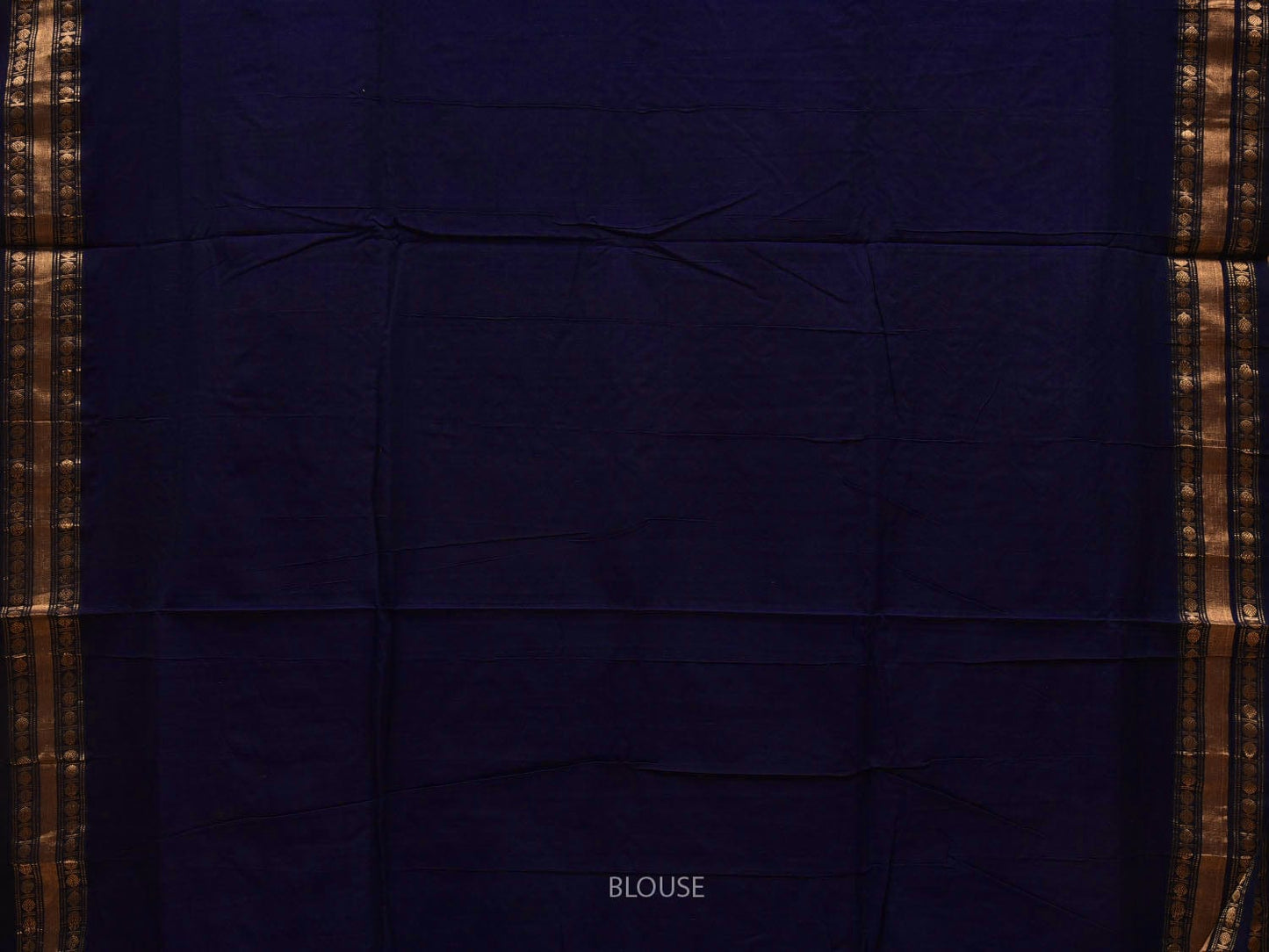 Navy Uppada Cotton Handloom Saree with Karpur Pallu Design u1844