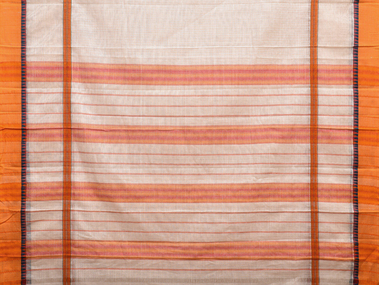 White and Yellow Narayanpet Cotton Handloom Saree with Checks Design No Blouse np0960