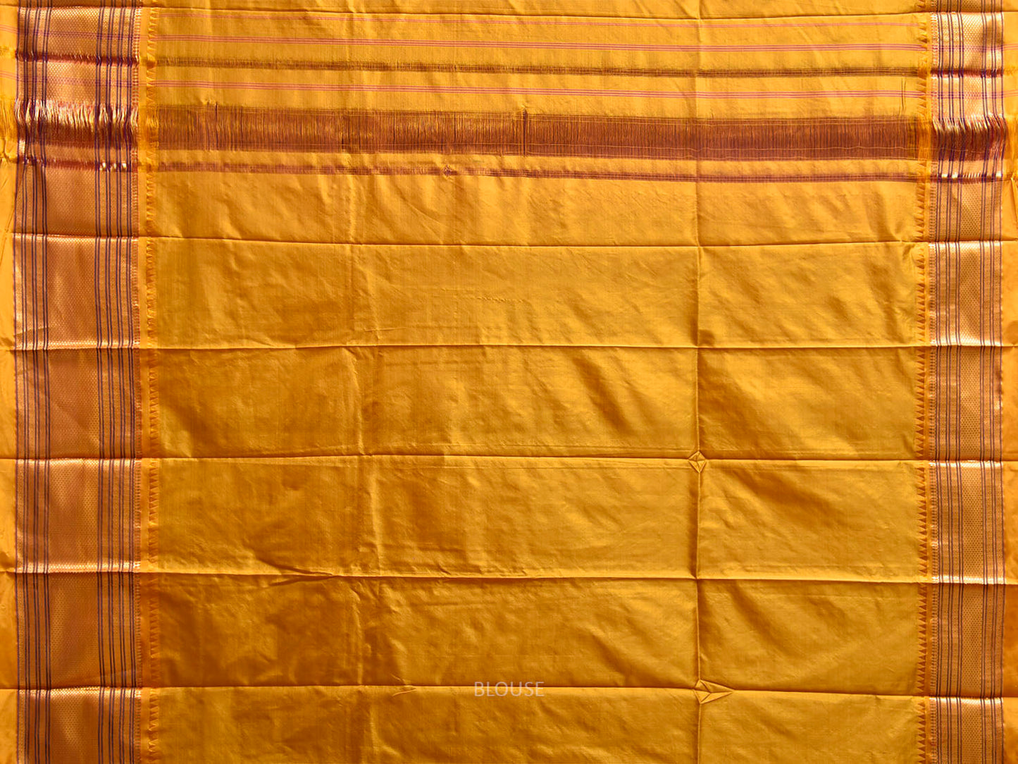 Pink and Yellow Narayanpet Silk Saree with Strips Design np1244