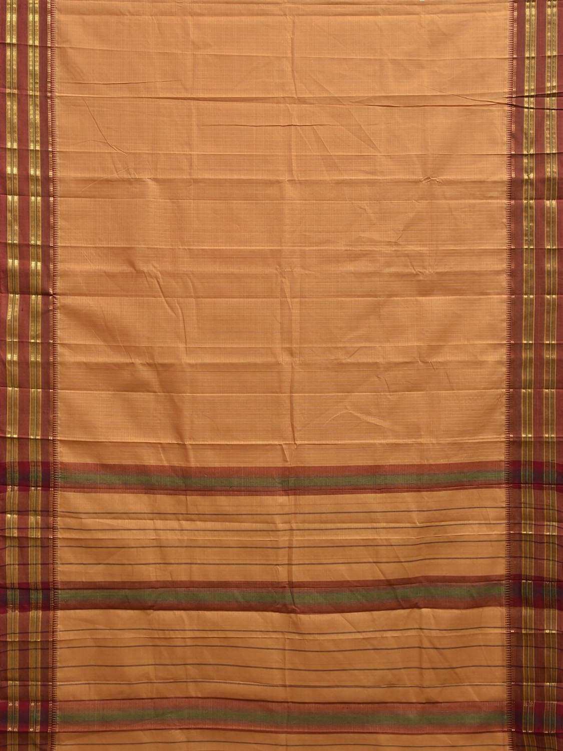 Mustard Narayanpet Cotton Handloom Saree with Checks Design No Blouse np1321