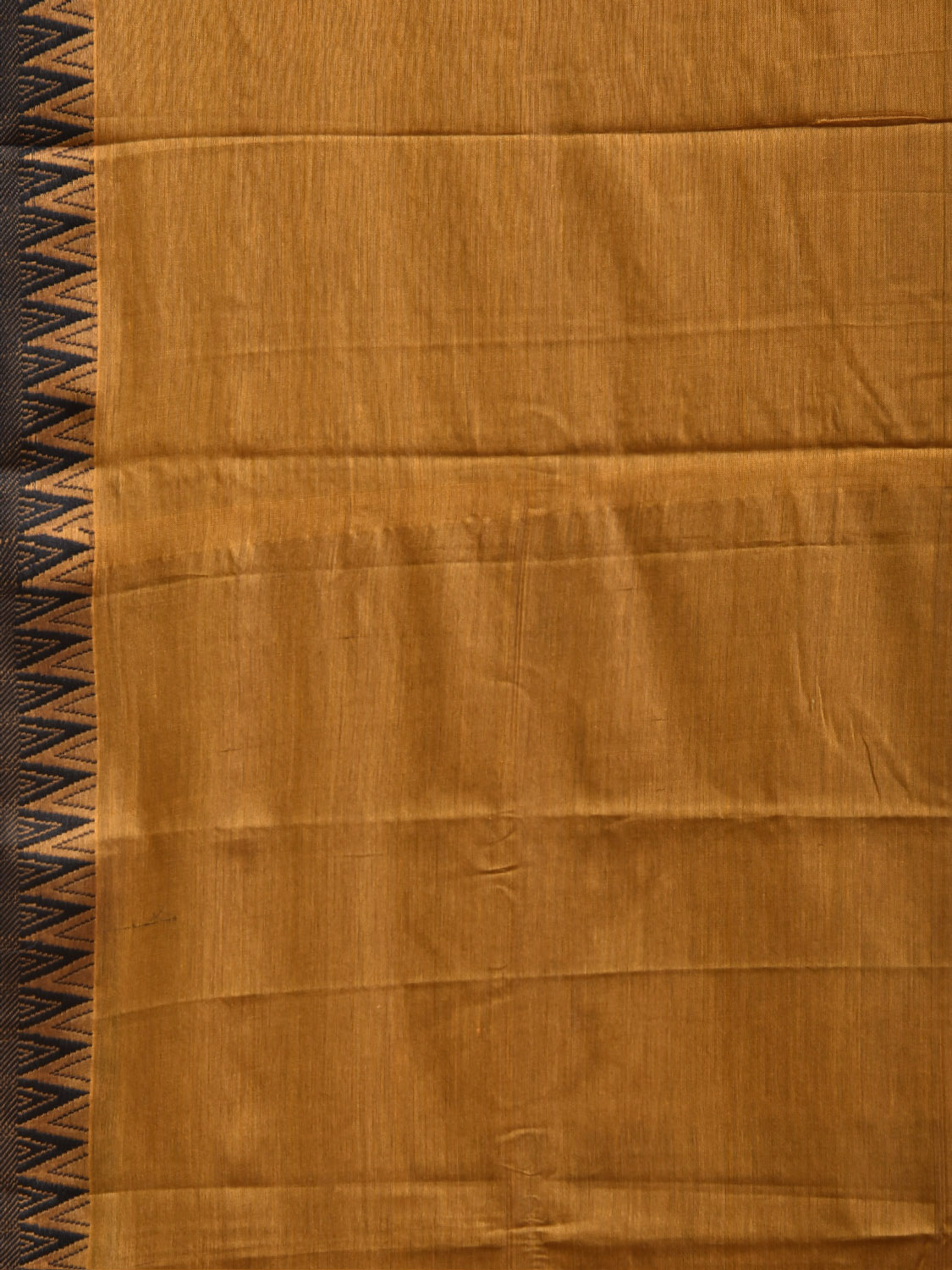 Mustard Narayanpet Cotton Plain Saree with Contrast Pallu Design No Blouse np1362