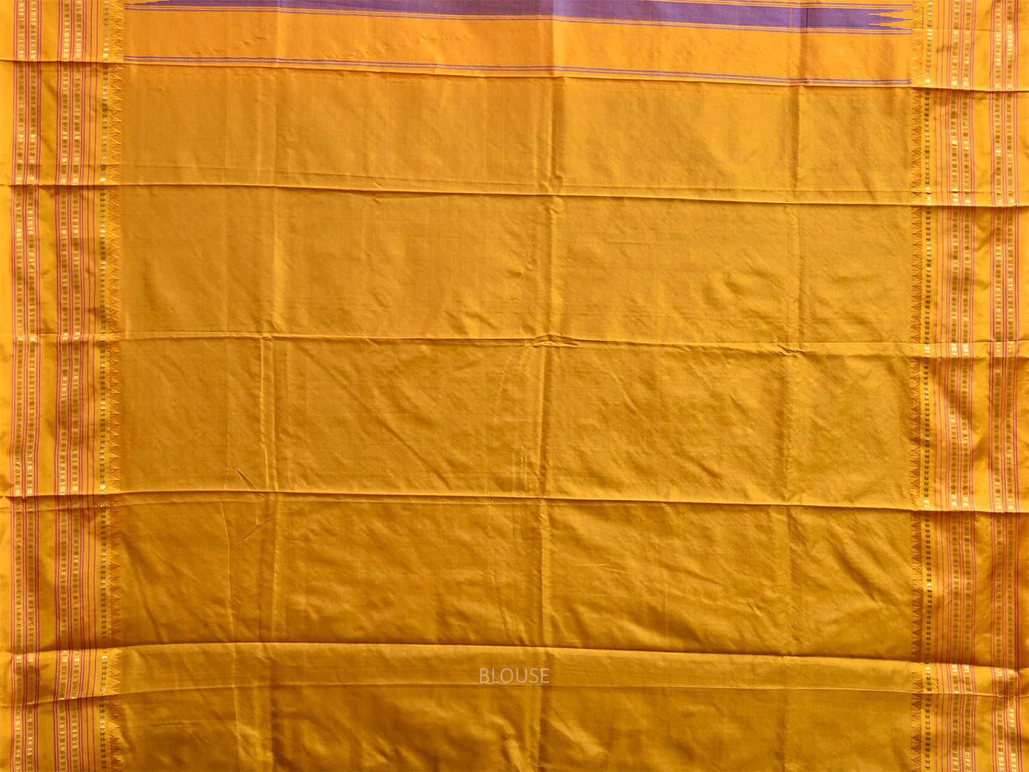 Blue and Yellow Narayanpet Silk Saree with Check Design np1396