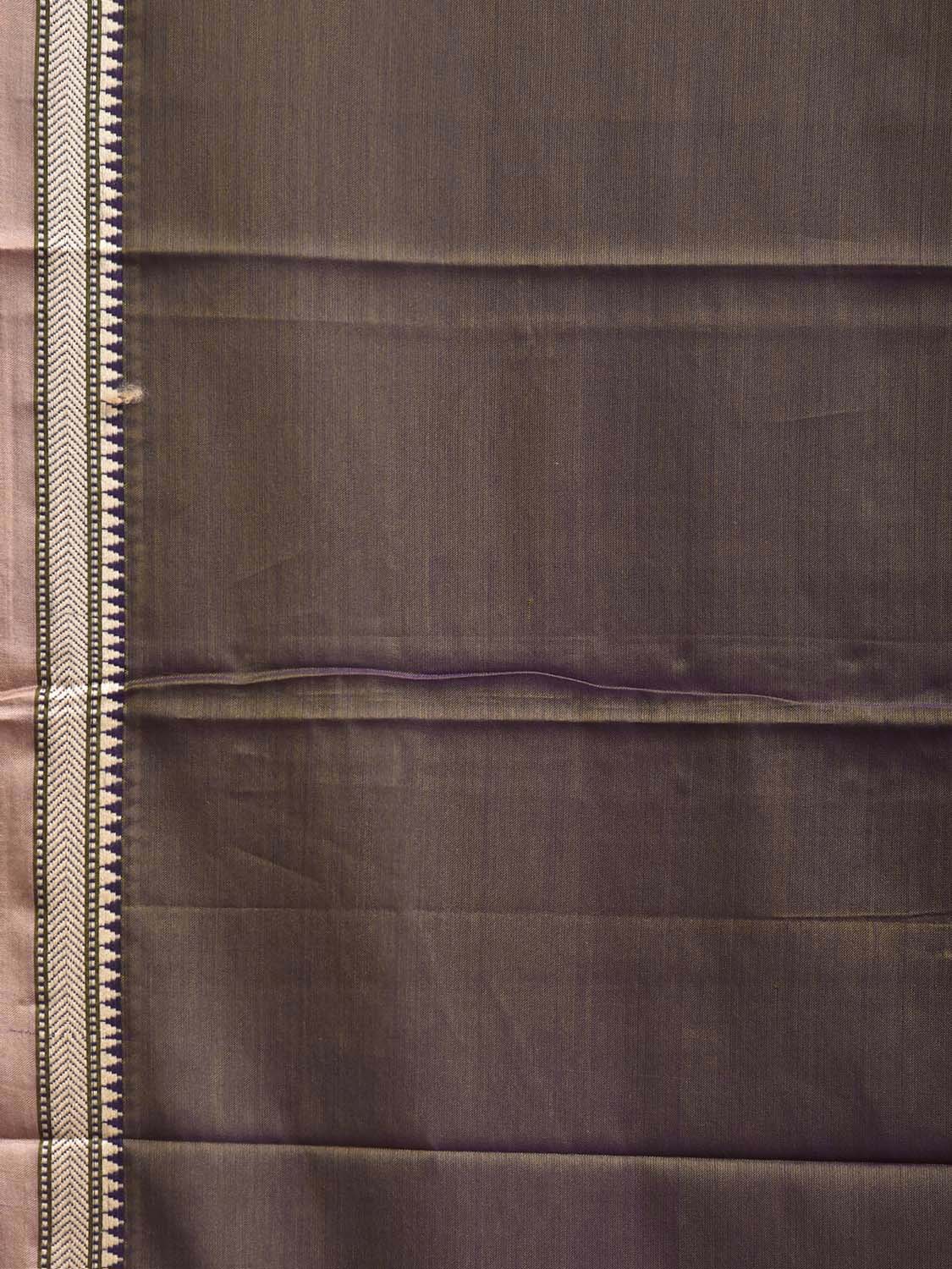 Olive Narayanpet Cotton Saree with Strips Body Design No Blouse np1427