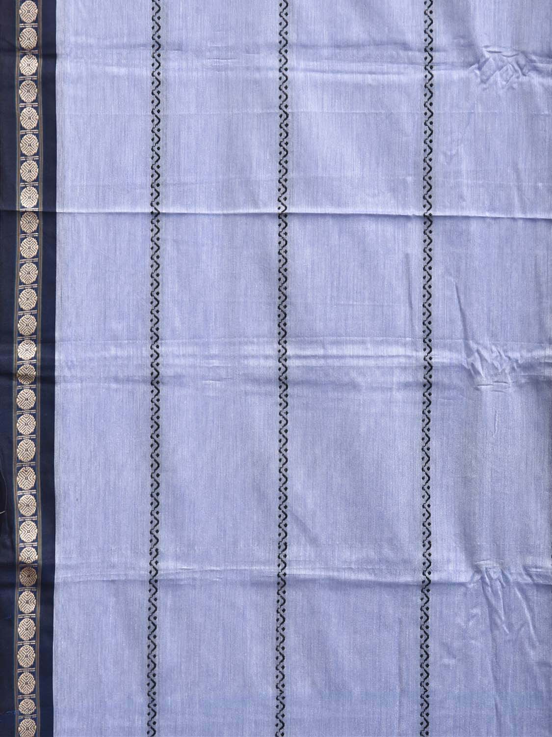 Light Lavender Narayanpet Cotton Saree with Strips Design No Blouse np1439