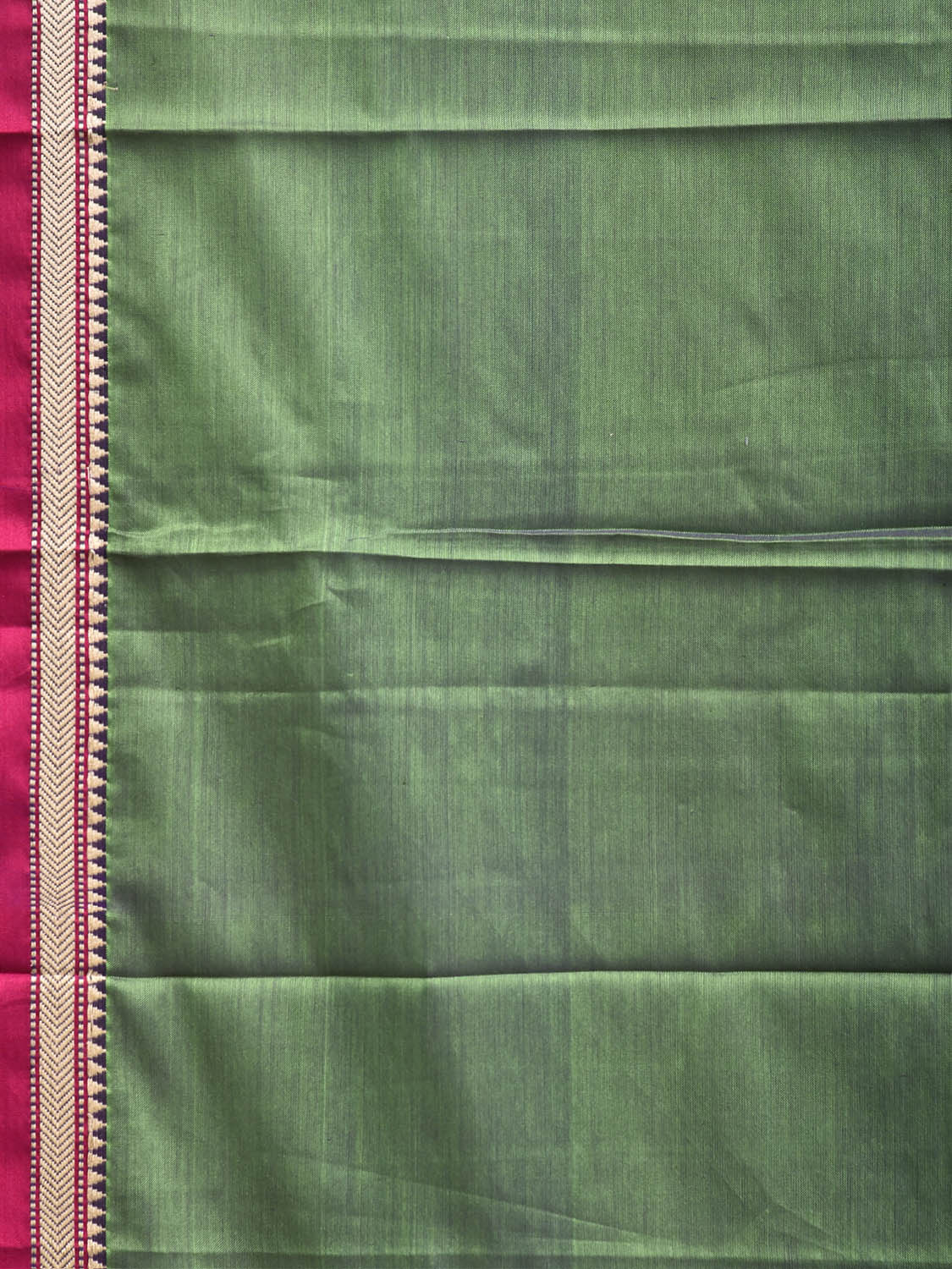 Light Green Narayanpet Cotton Plain Saree with Contrast Pallu Design No Blouse np1440