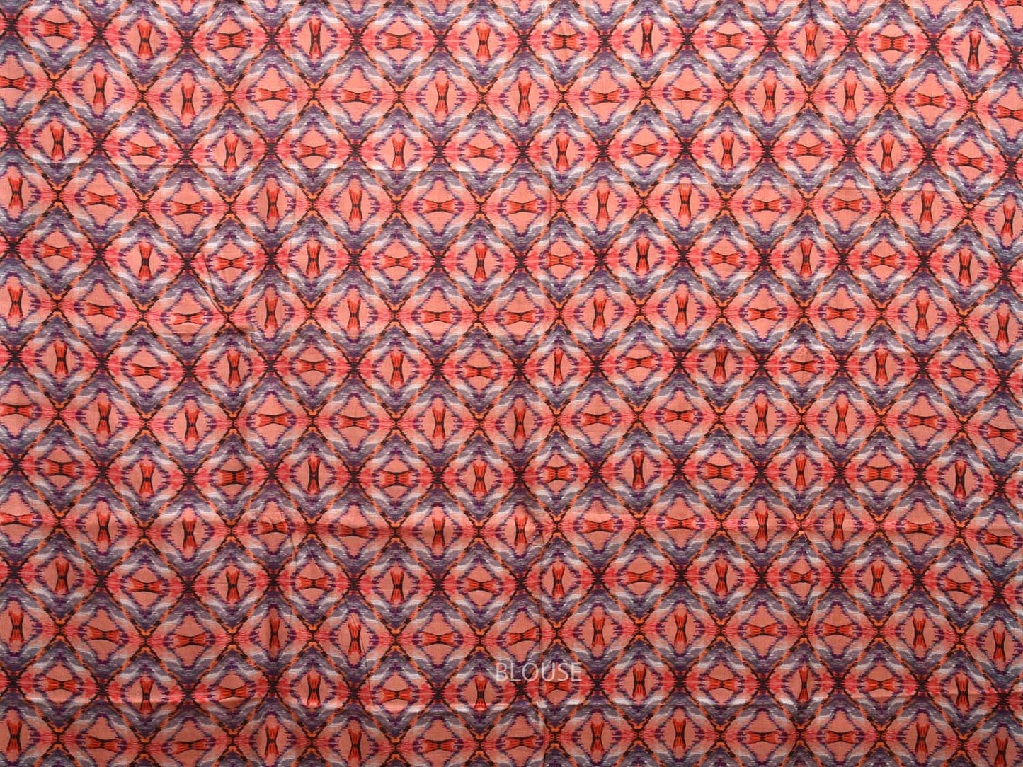 Multicolor Viscose Silk Saree with Ikat Print Design o0482