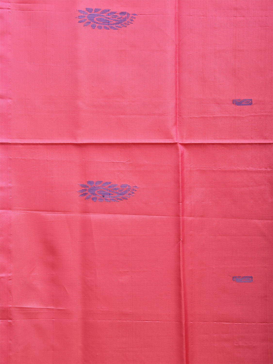 Baby Pink and Cream Banana Silk Saree with Small Buta and Contrast Pallu Design No Blouse o0499