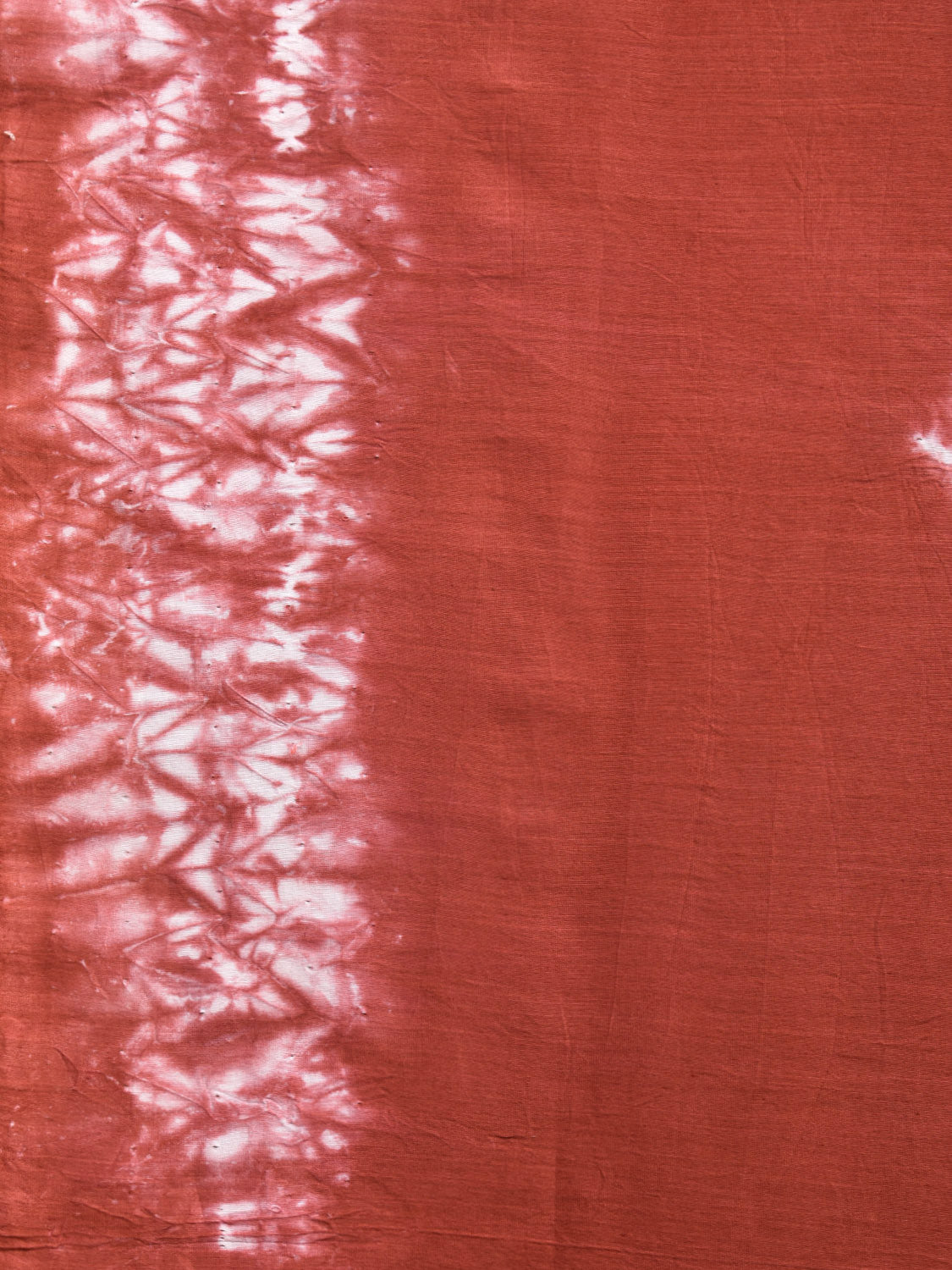 Rust Shibori Cotton Silk Saree with Big Body Buta and Border Design No Blouse o0508