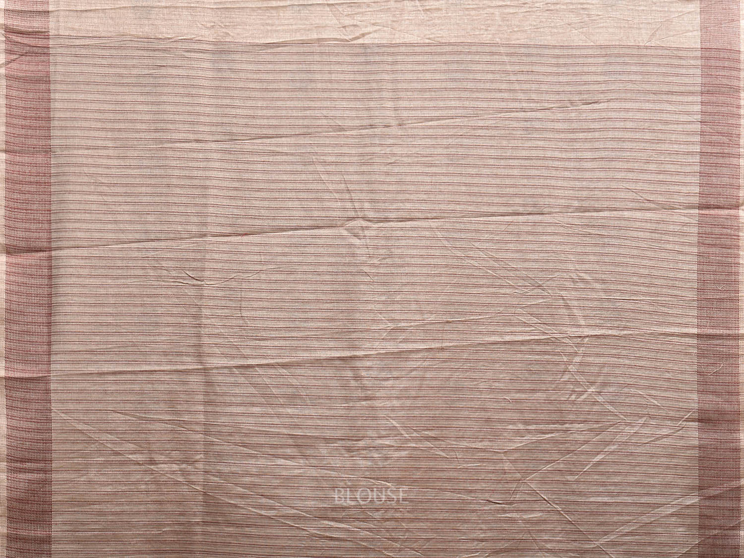 Cream Tussar Saree with Floral Embroidary Work and Strips Pallu Design o0589