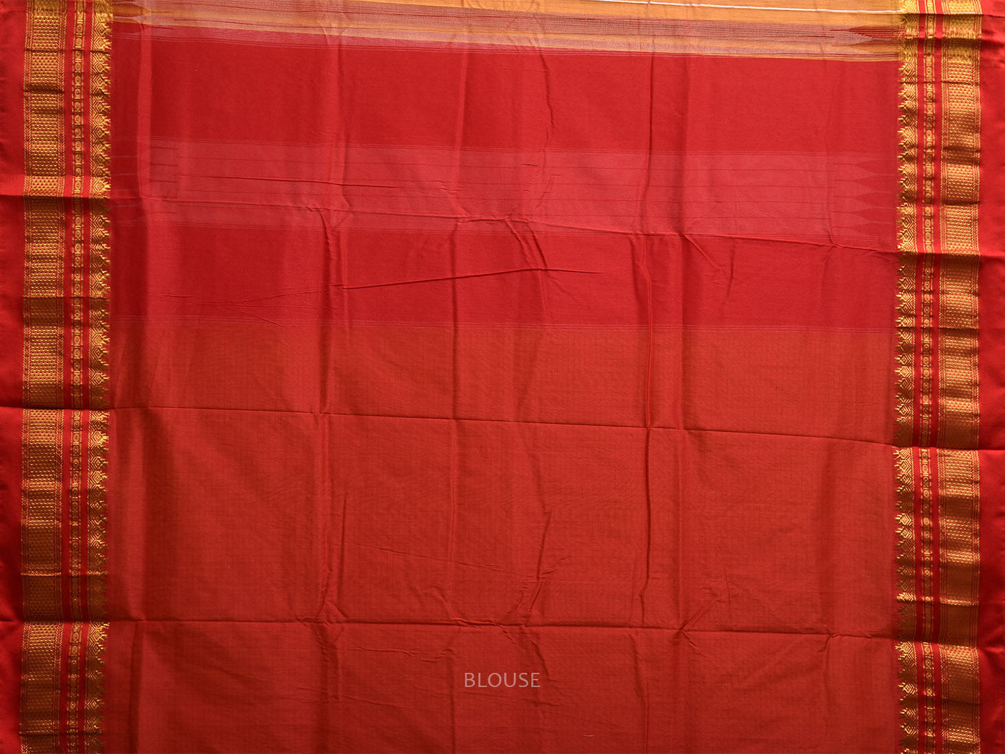 Yellow and Red ilkal Cotton Viscose Saree with Checks and Border Design o0689