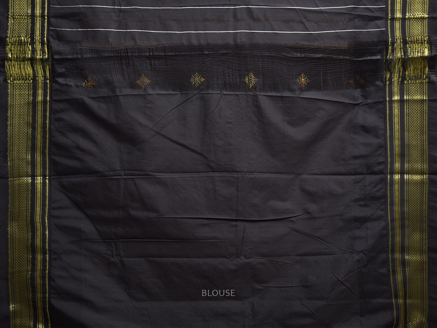 Purple and Black Kasuti Viscose Saree with Temple Border and Strips Pallu Design o0696