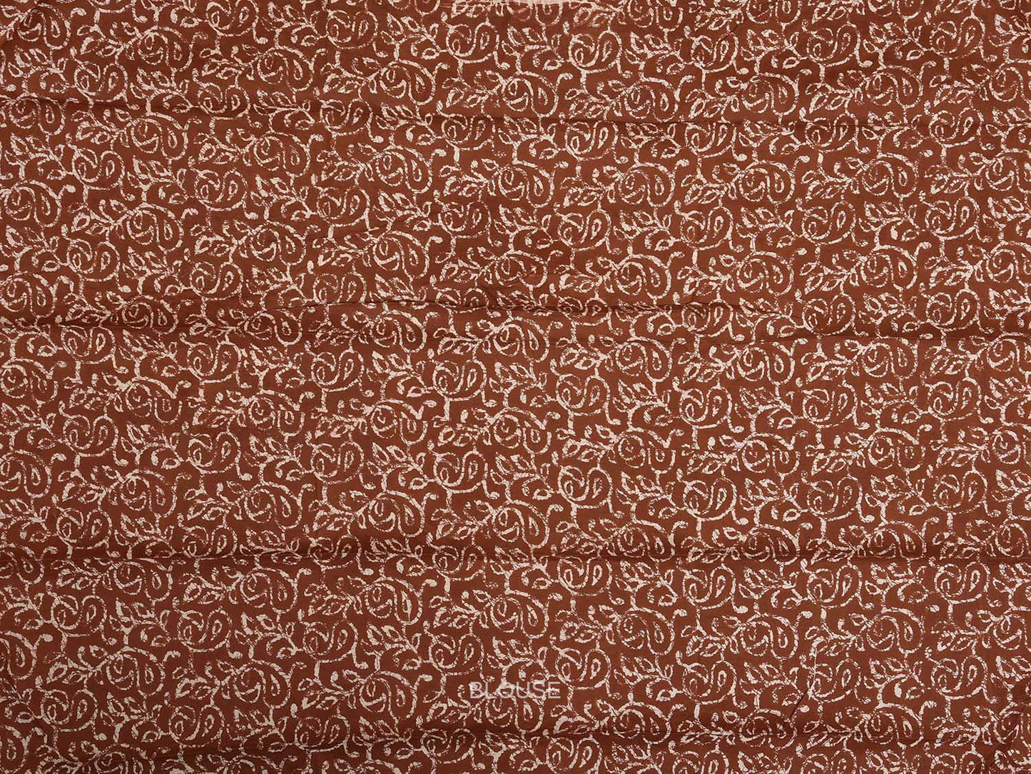 Light Grey and Brown Batik Print Cotton Saree with All Over Body and Pallu Design o0704