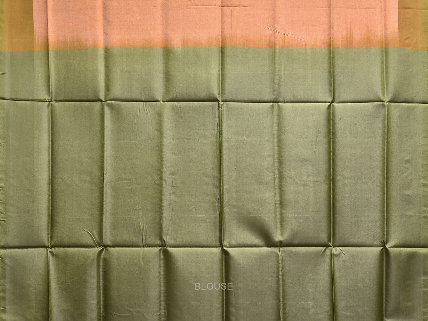 Peach and Sea Green Banana Silk Saree with Small Buta Design o0707