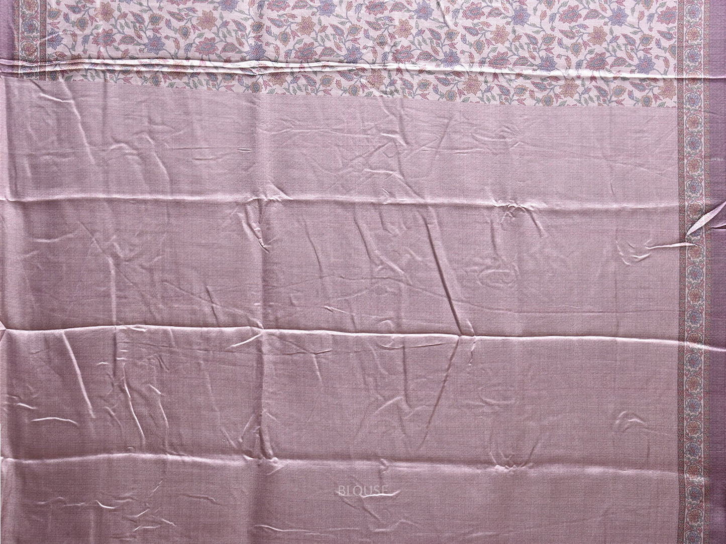 Light Pink Pashmina Print Viscose Saree with Floral Body Design o0727