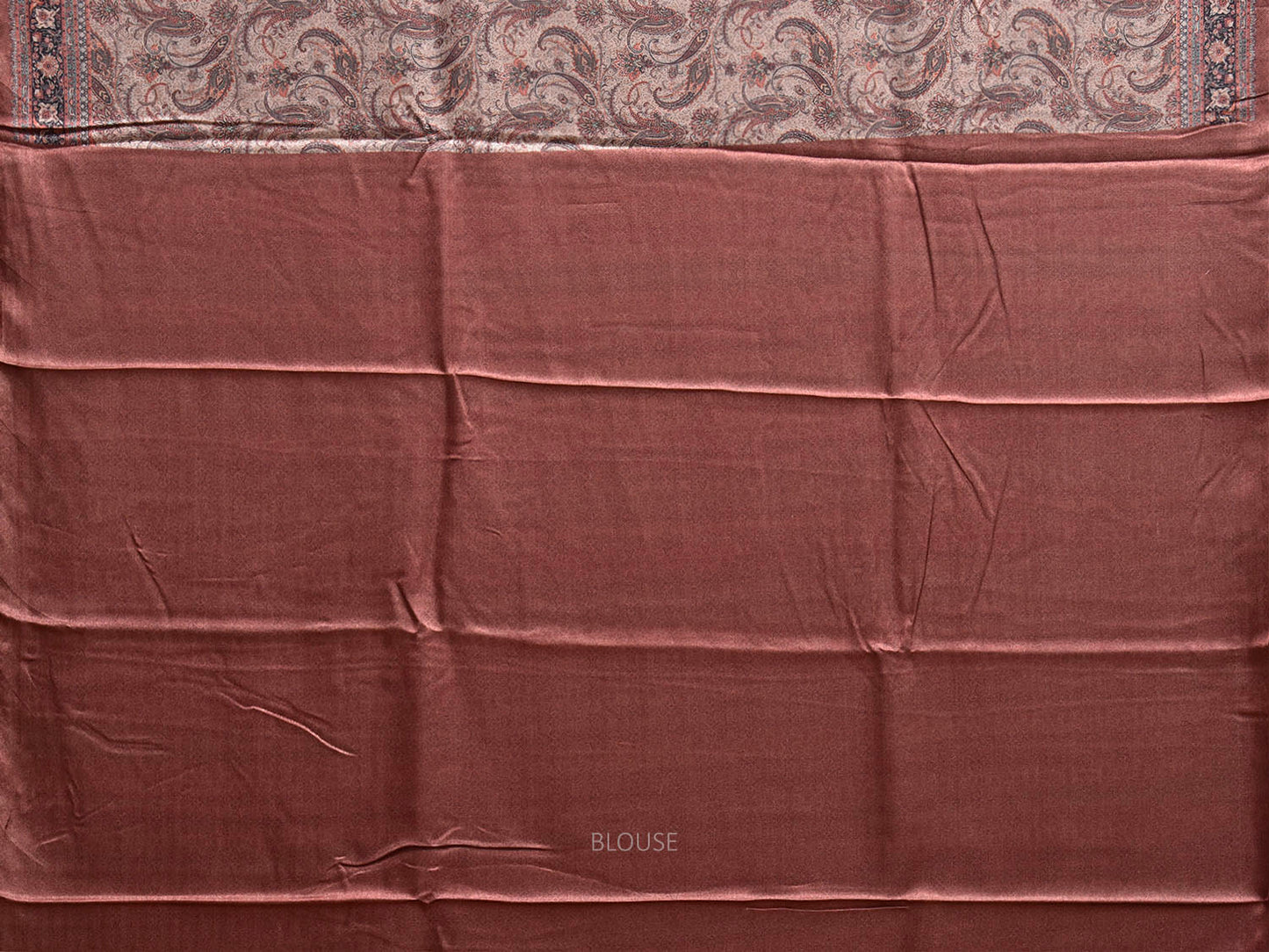 Light Grey Pashmina Print Viscose Saree with All Over Pasley Body and Pallu Design o0757