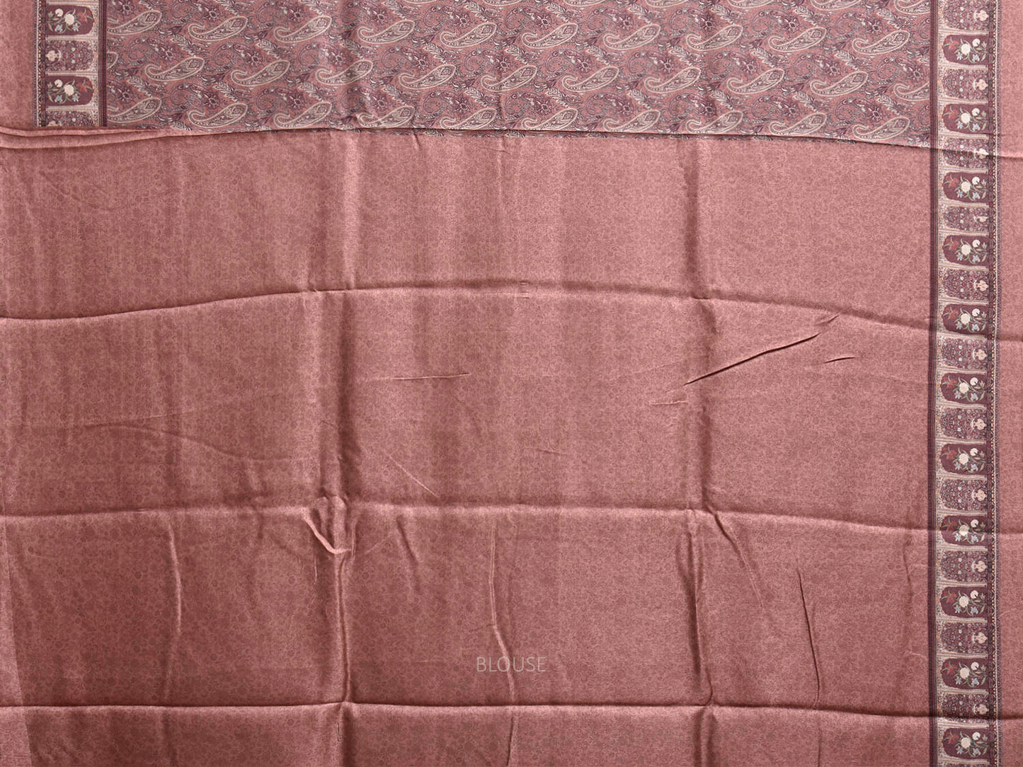 Light Pink and Maroon Pashmina Print Viscose Saree with All Over Pasley and Pallu Design o0759