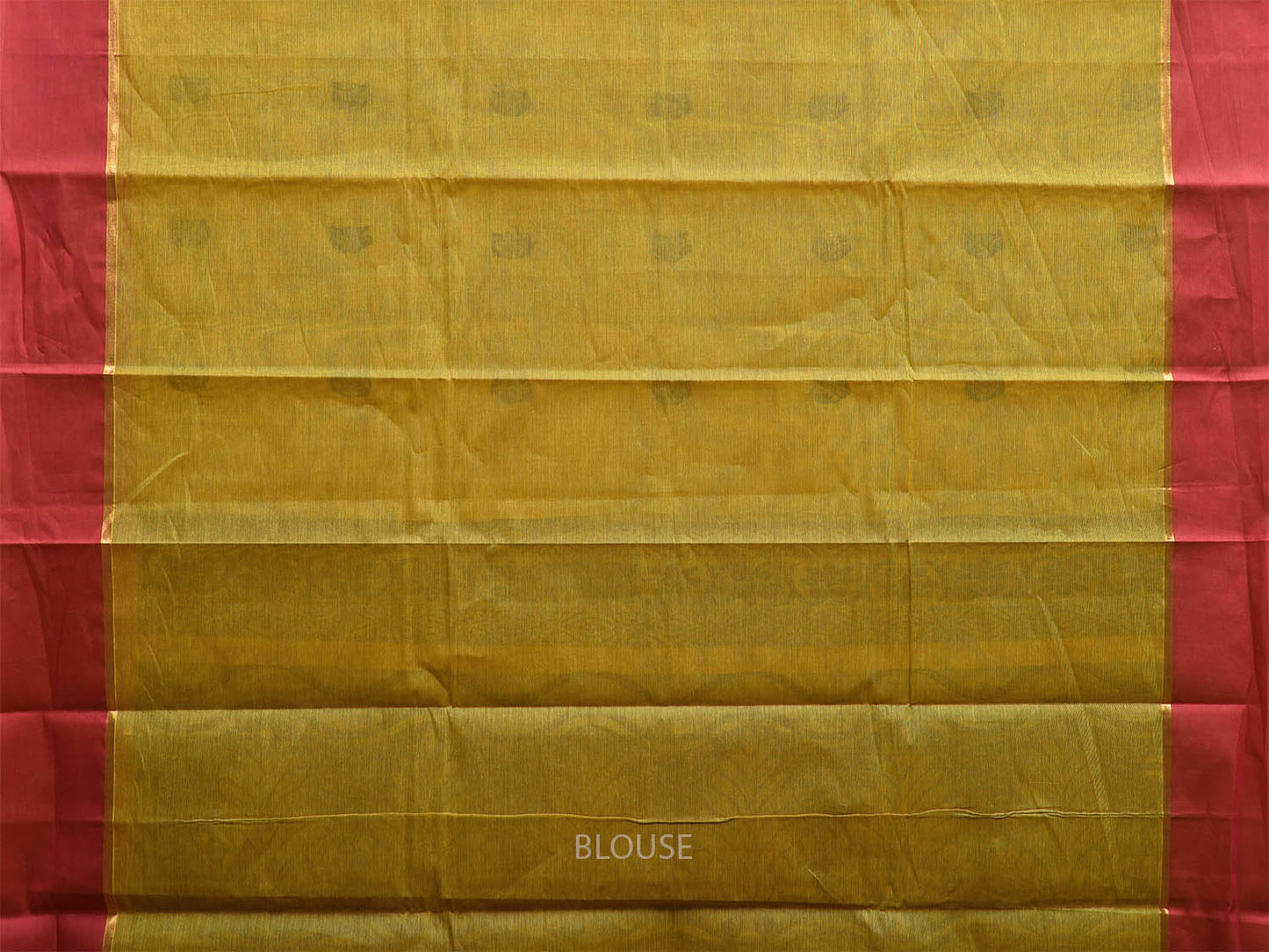 Olive and Burgundy Kanchipuram Cotton Saree with Pallu and Border Design k0773