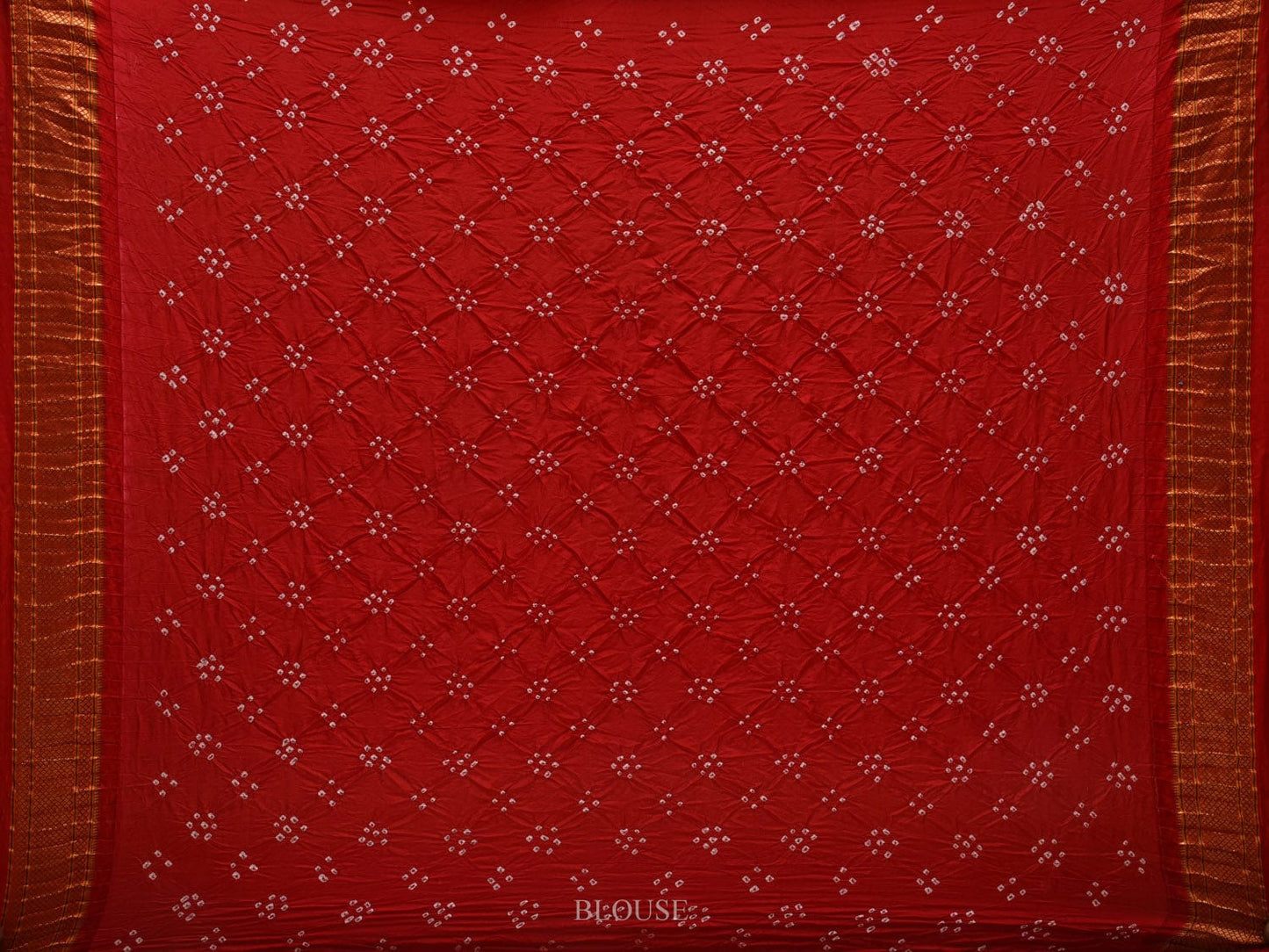 Olive and Red Bandhani Paithani Silk Handloom Saree with Peacocks Pallu Design bn0350