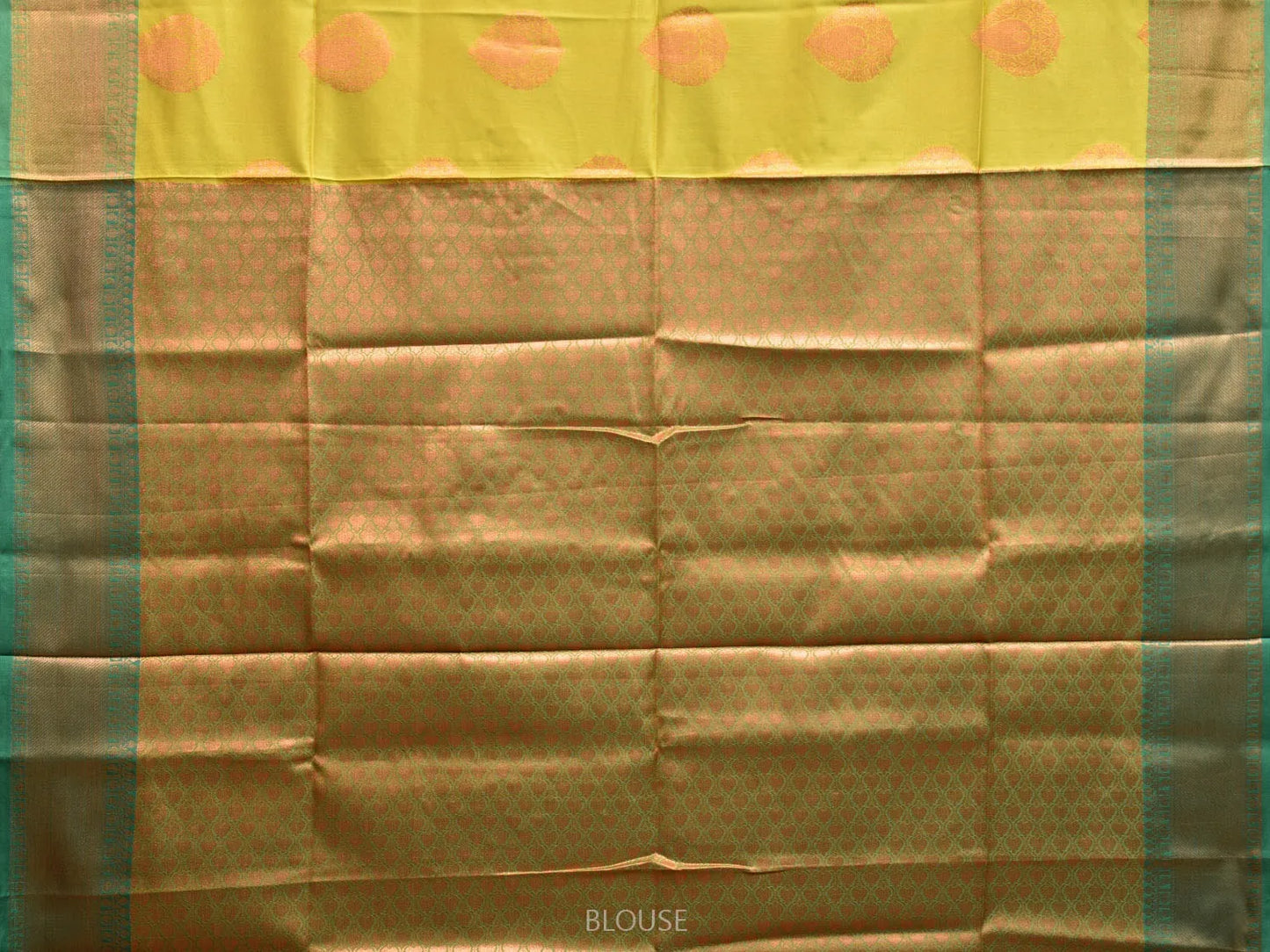 Olive Banaras Katan Silk Saree with Border and Body Butta Design b0049ds